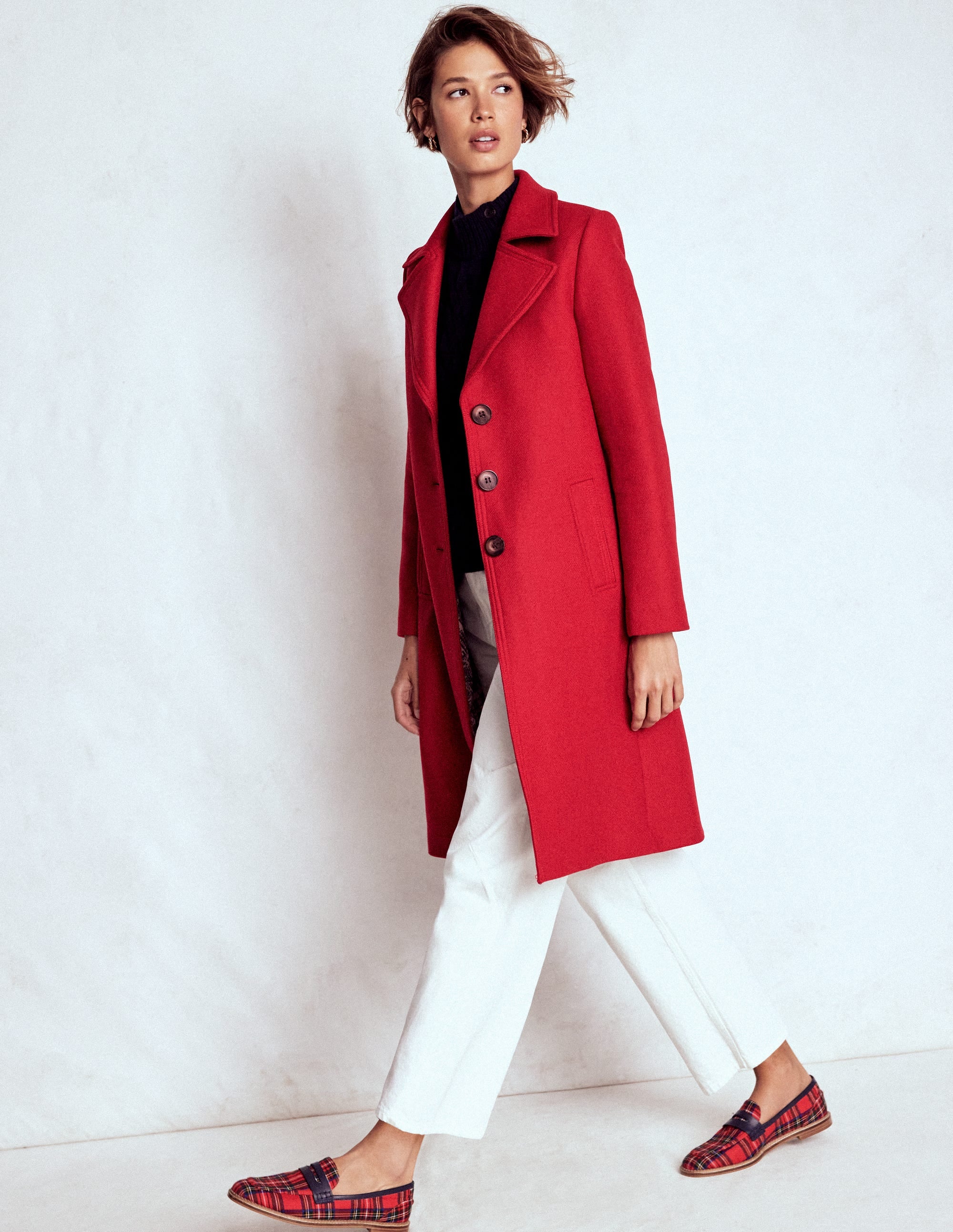Boden Women's Newport Wool Coat in Red | Size 20/22 Boden Women's Newport Wool Coat in Red | Size 20/22