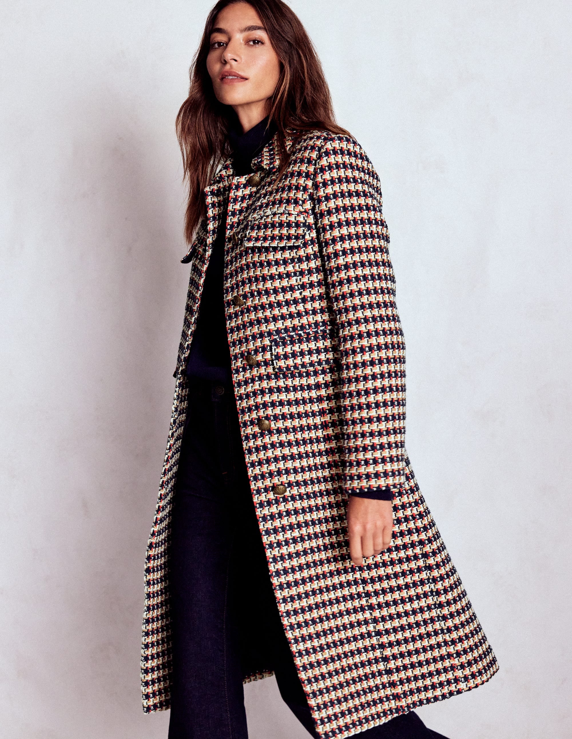 値下げ可！REFINED POCKET DETAIL COAT UNOF Pocket Detail Coat-Camel, Navy Red | Boden USA