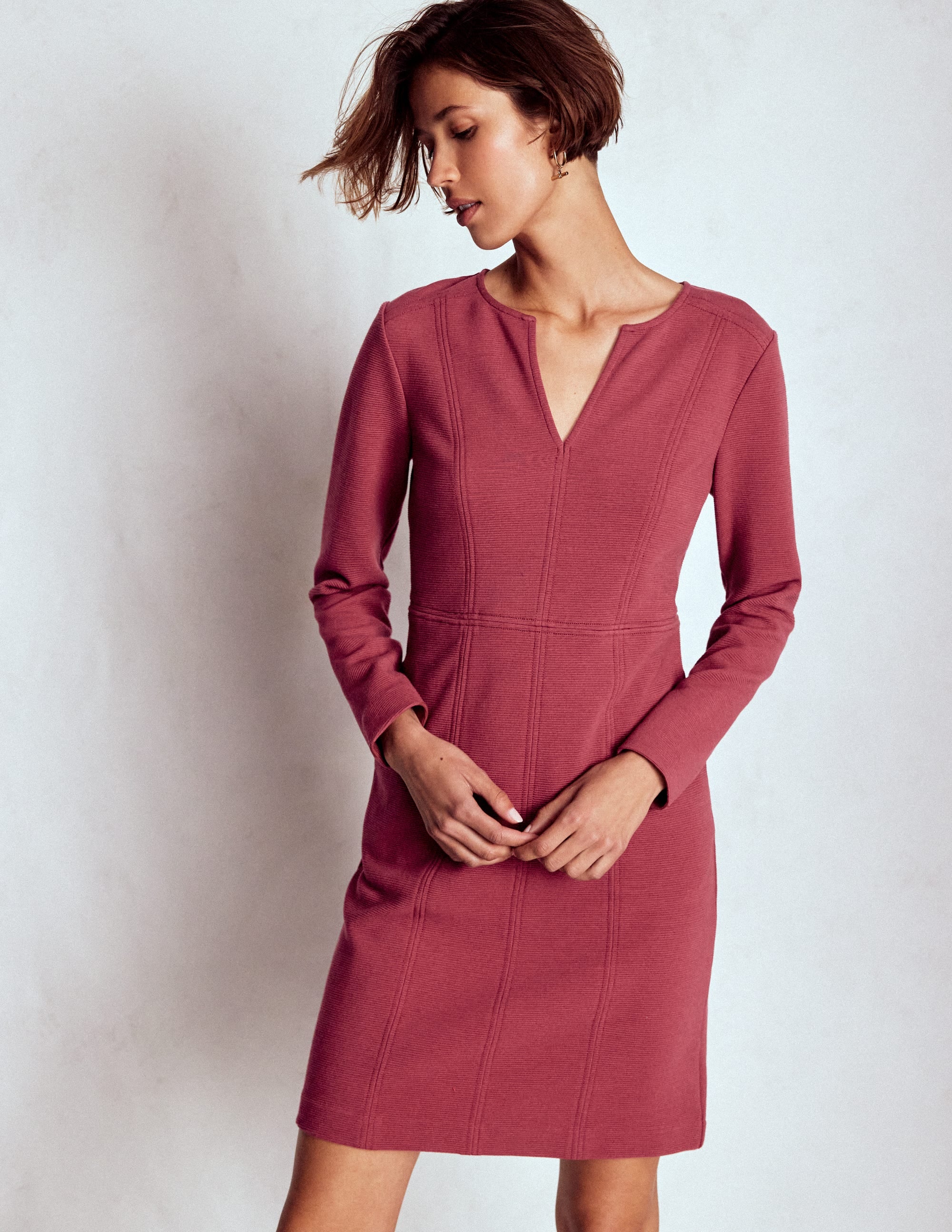Colette Ottoman Shift Dress - Ruby Red