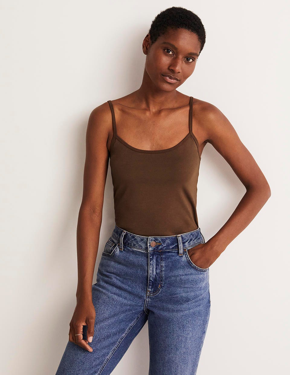 Plain Cami Top-Deep Brown | Boden USA