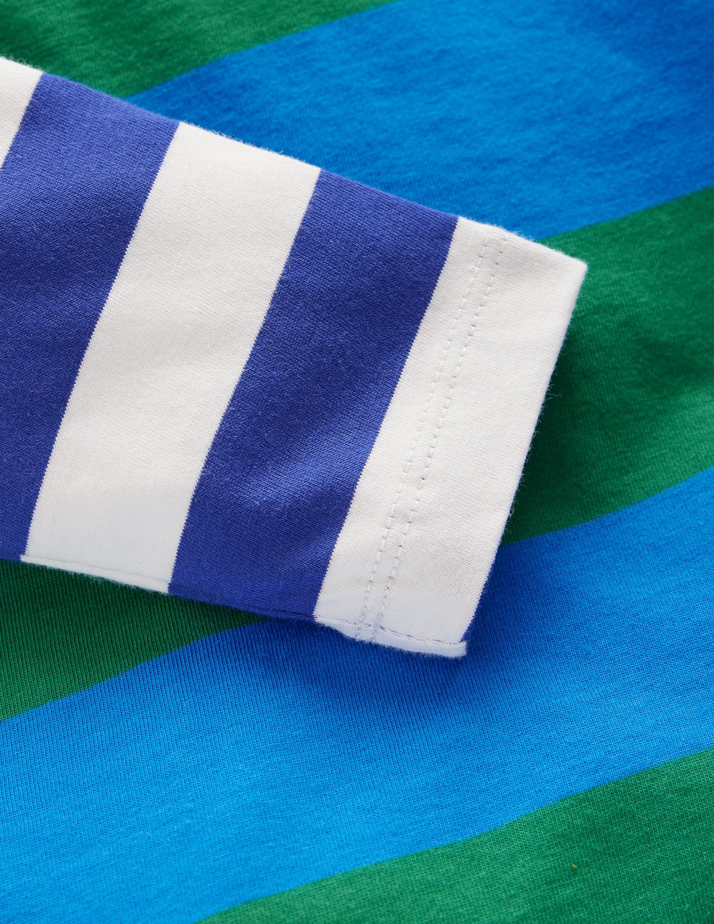 Long Sleeve Hotchpotch T-shirt-Blue/Green/Orange