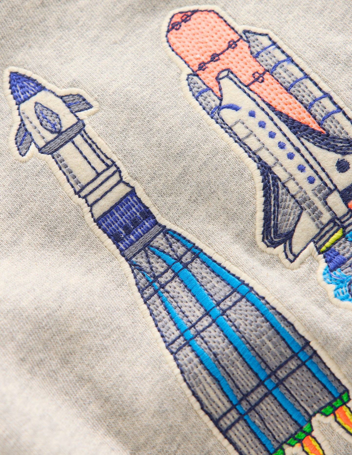 Badge Sweatshirt-GREY MARL