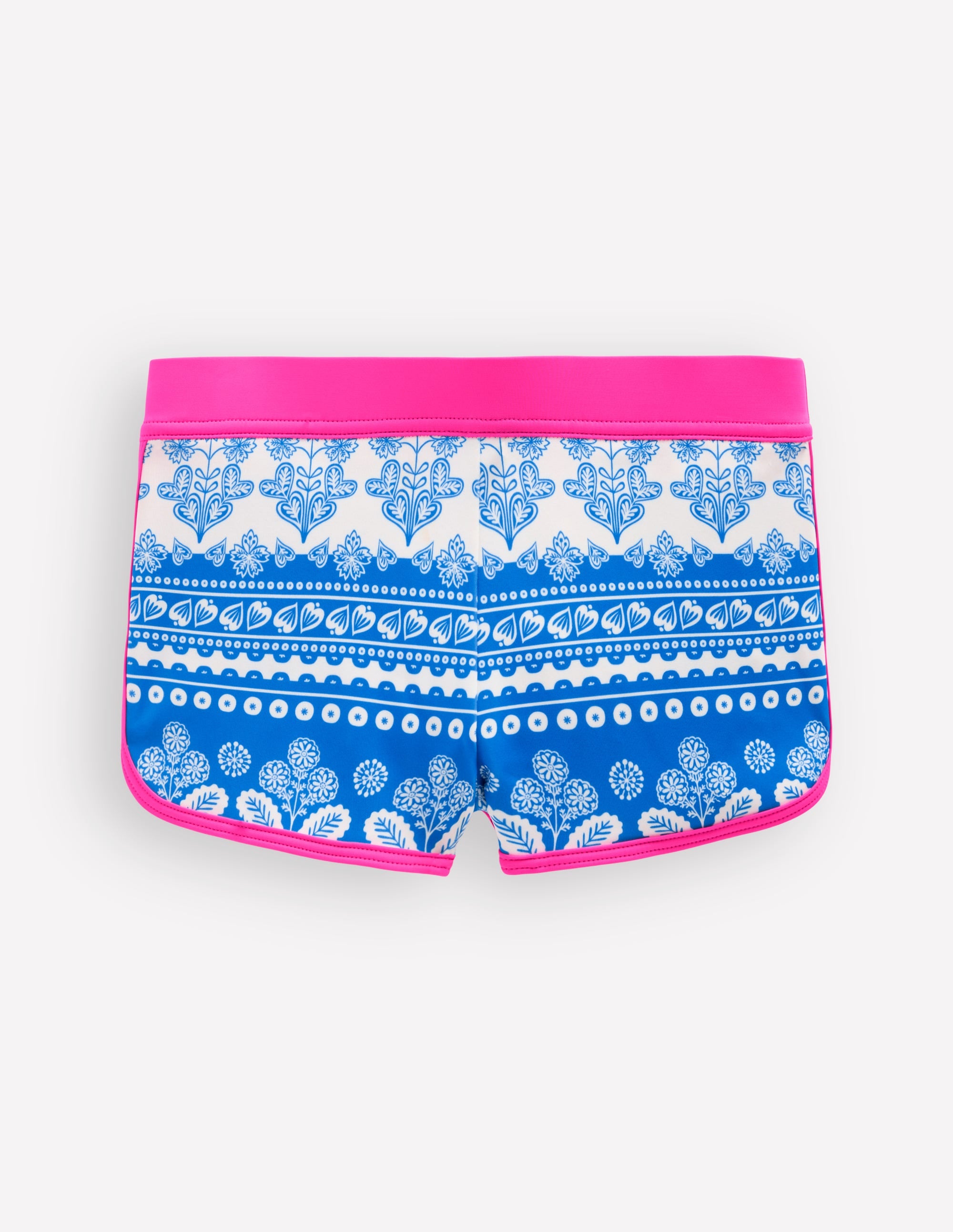 Patterned Swim Shorts-Azure Blue Woodblock | Boden USA