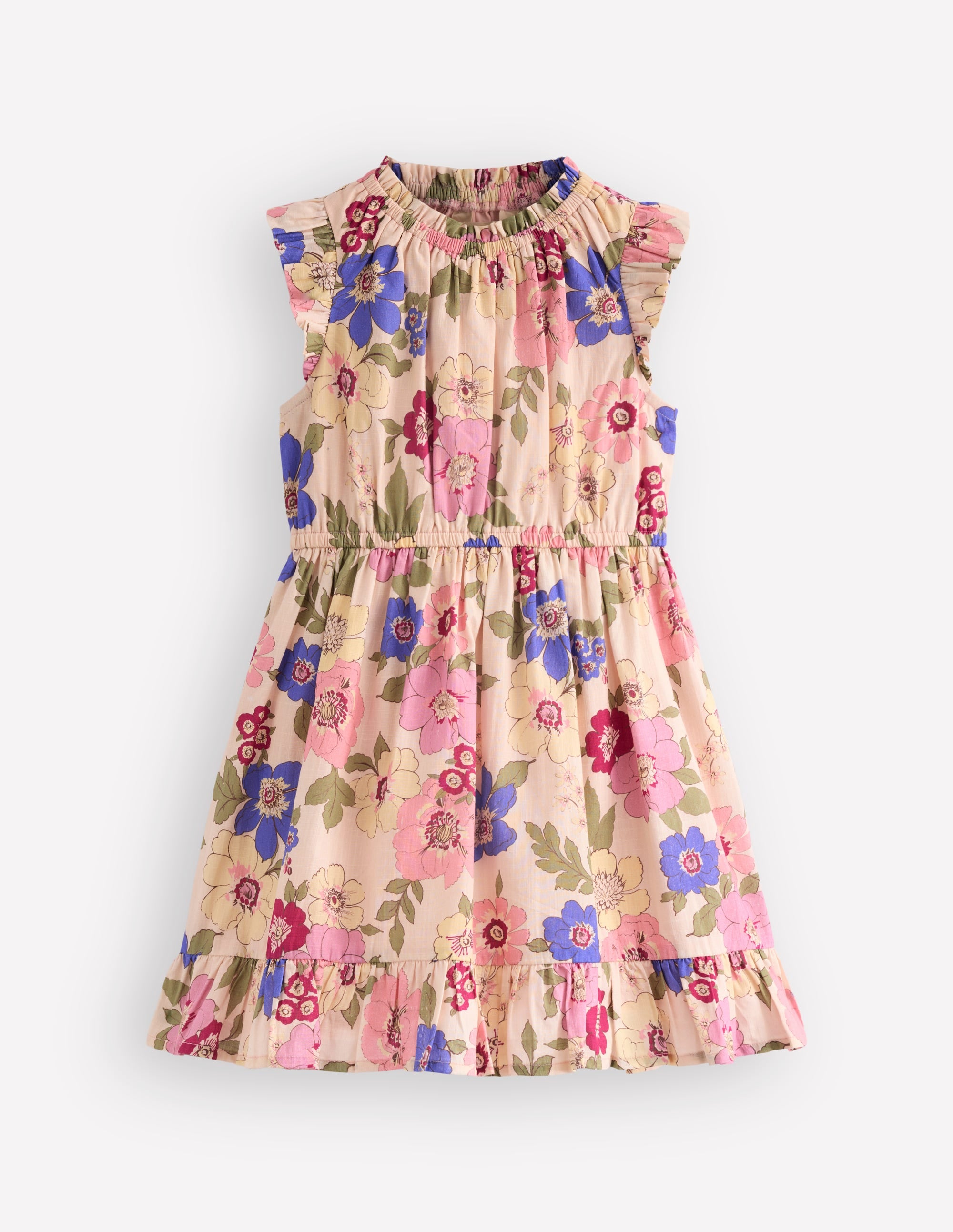 old navy girls dresses Boden Girls Gathered Woven Dress in Pink
