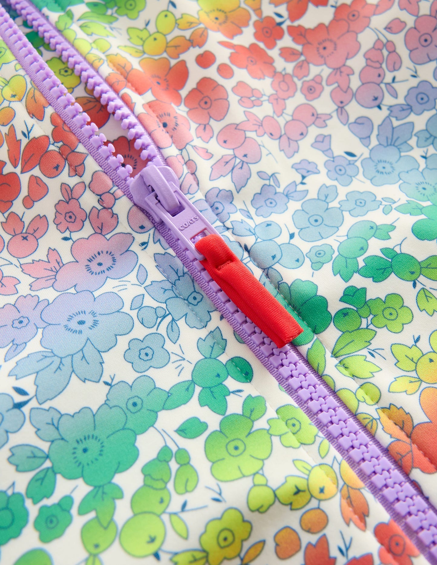 Short-sleeved Swimsuit-Rainbow Ombre Flowerbed