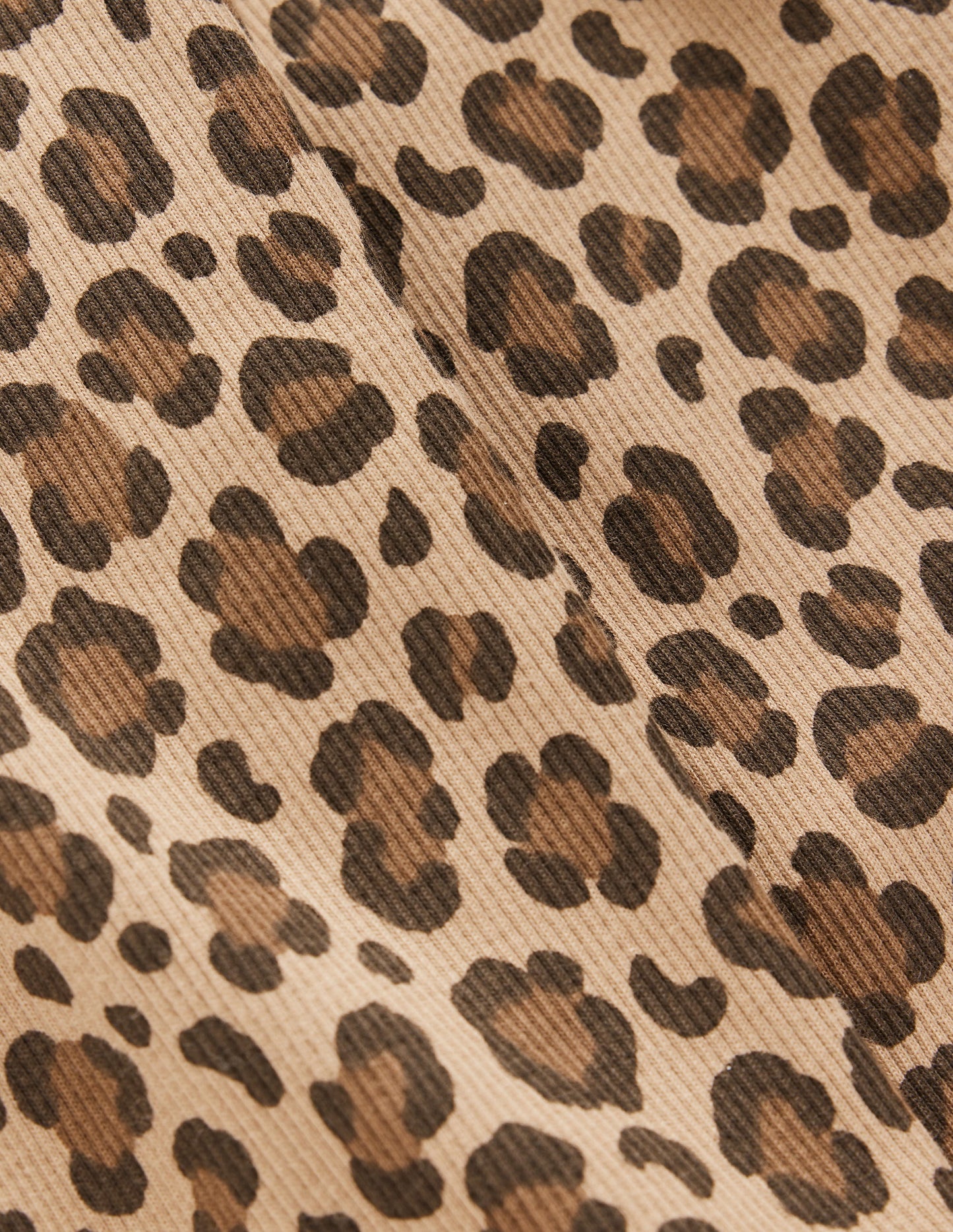 Ribbed Flared Legging-Leopard
