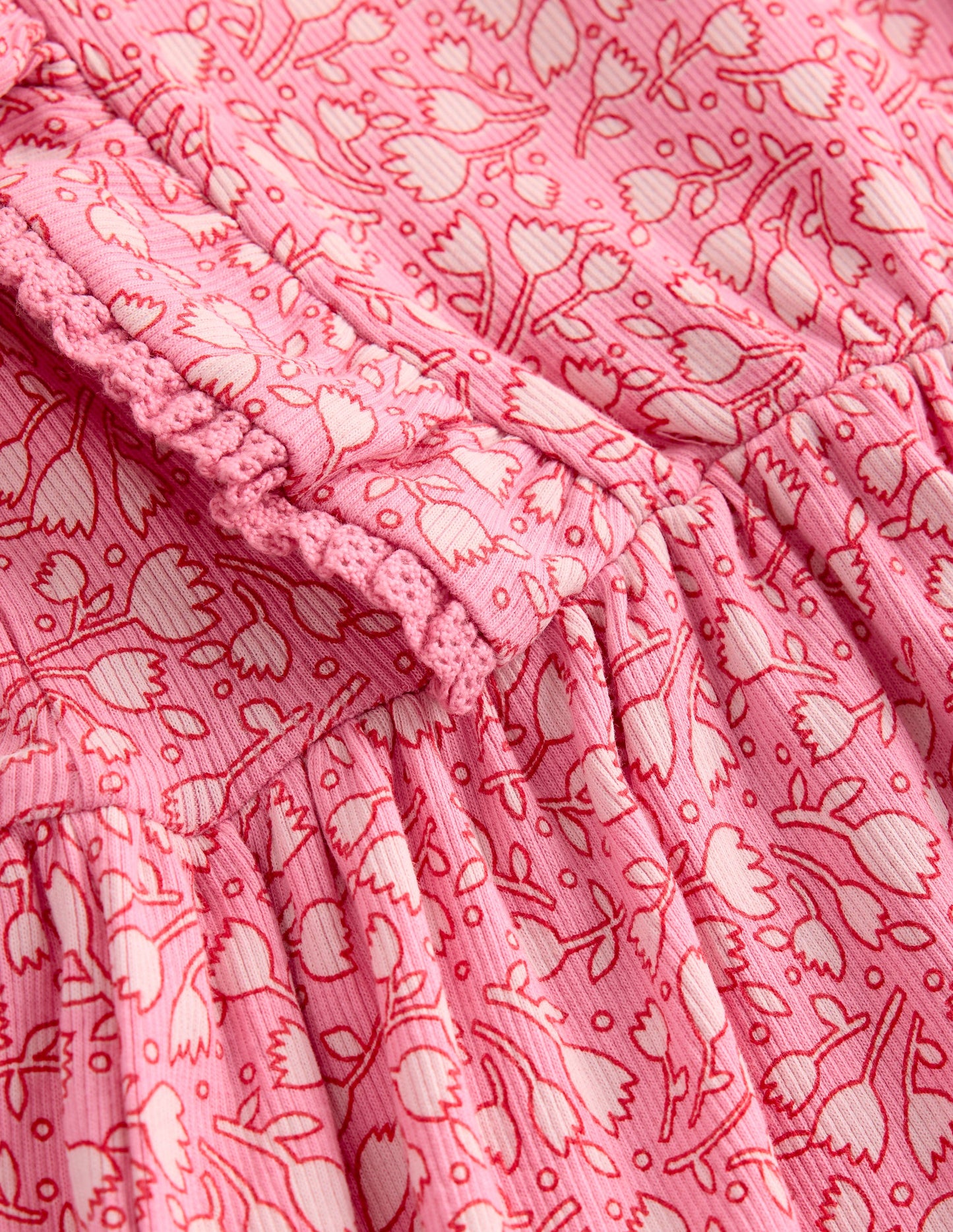 Ribbed Tunic Set-Sea Pink Tiny Tulip