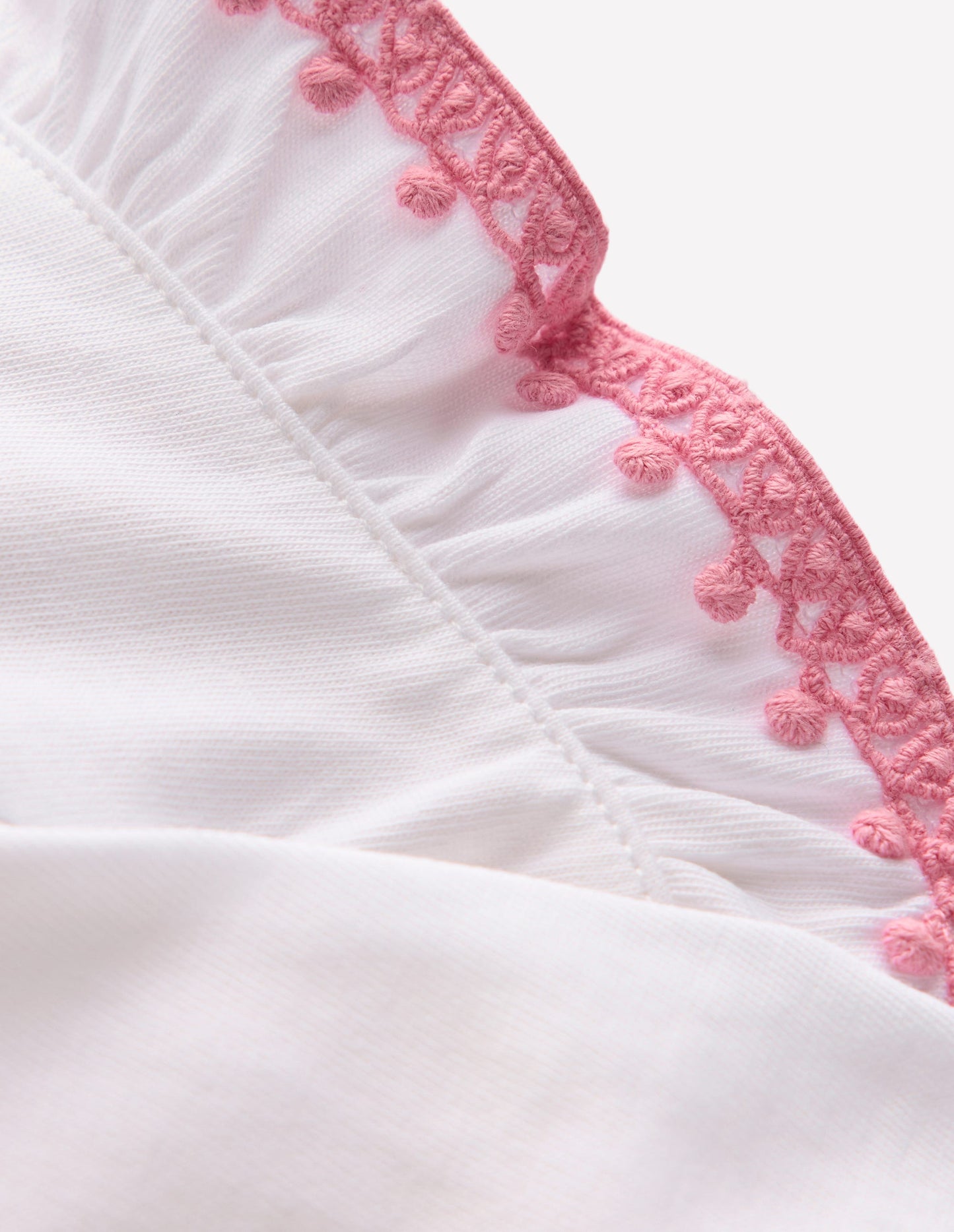 Ruffle Sleeve T-shirt-Ivory