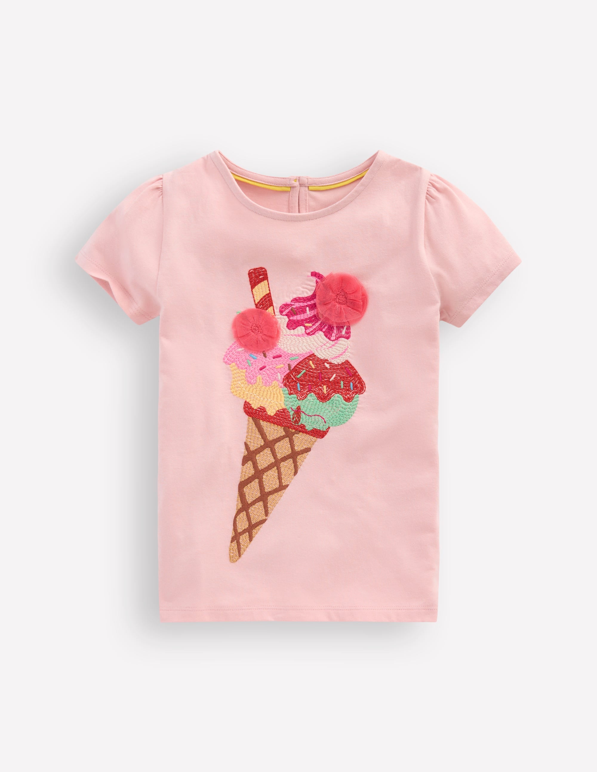 Puff Sleeve Superstitch Top-Lotus Ice Cream | Boden USA
