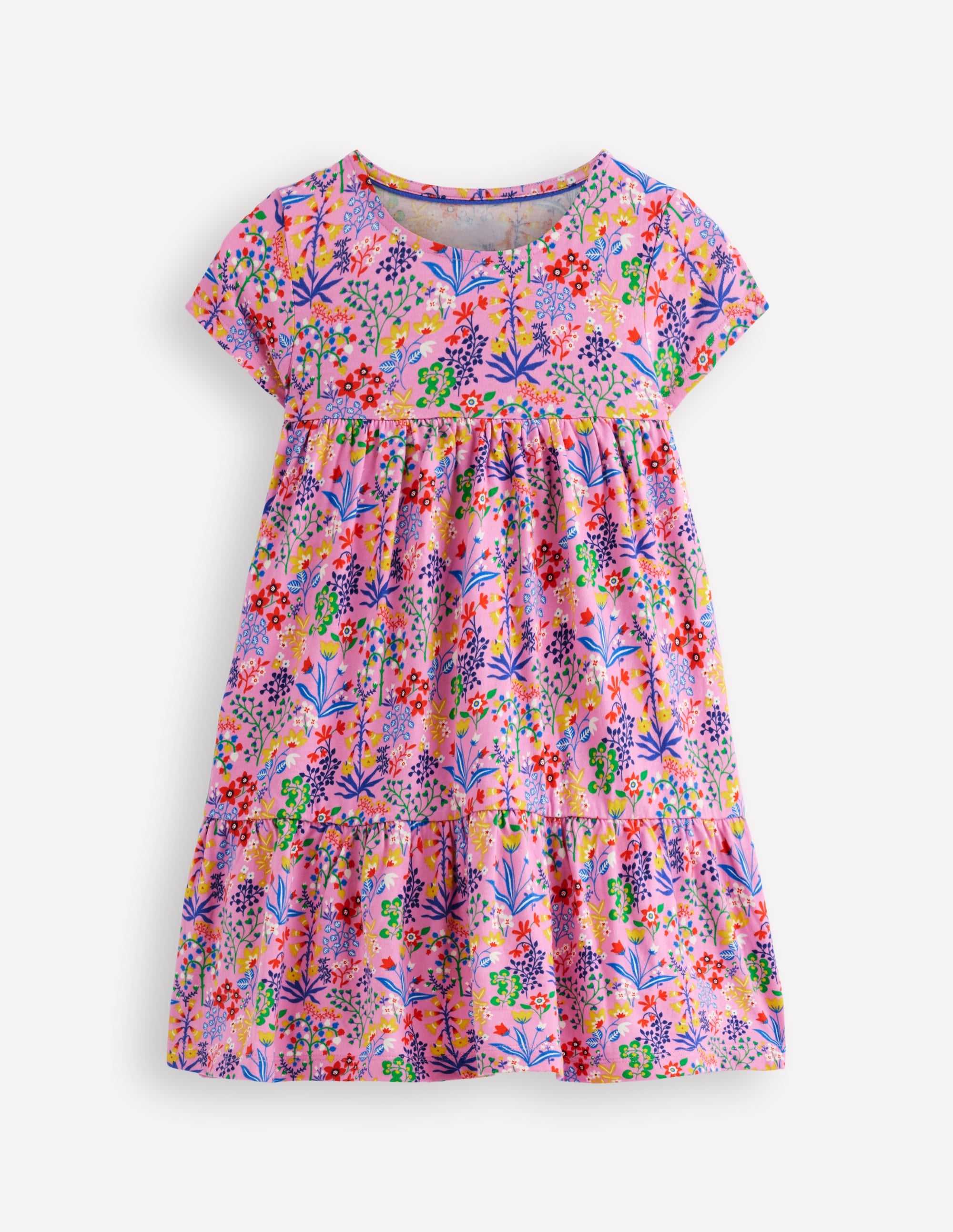 dress and trainers Ariel Twirly Jersey Dress-Meadowsweet Pink Garden Floral