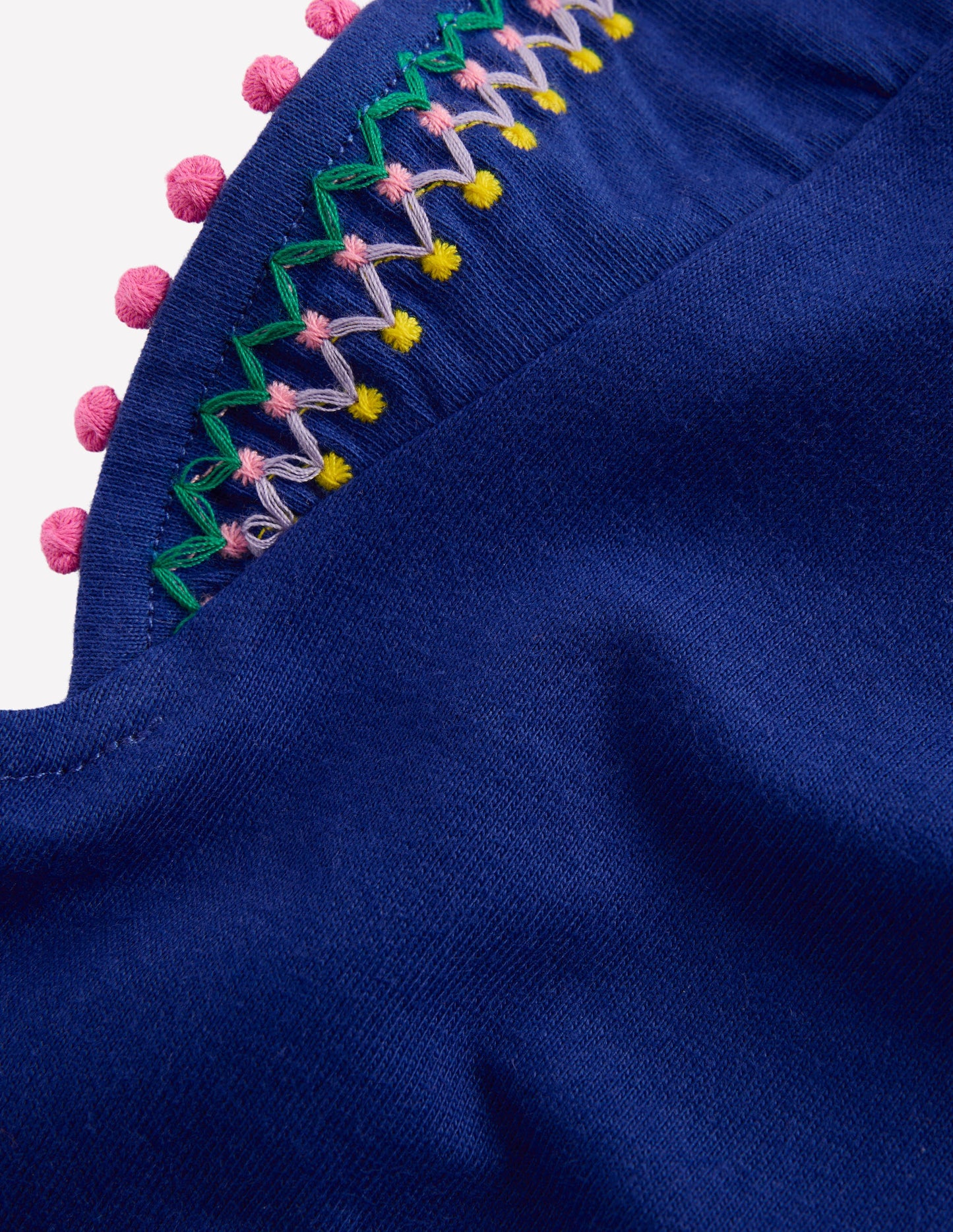 Flutter Sleeve Trim Top-Starboard Blue