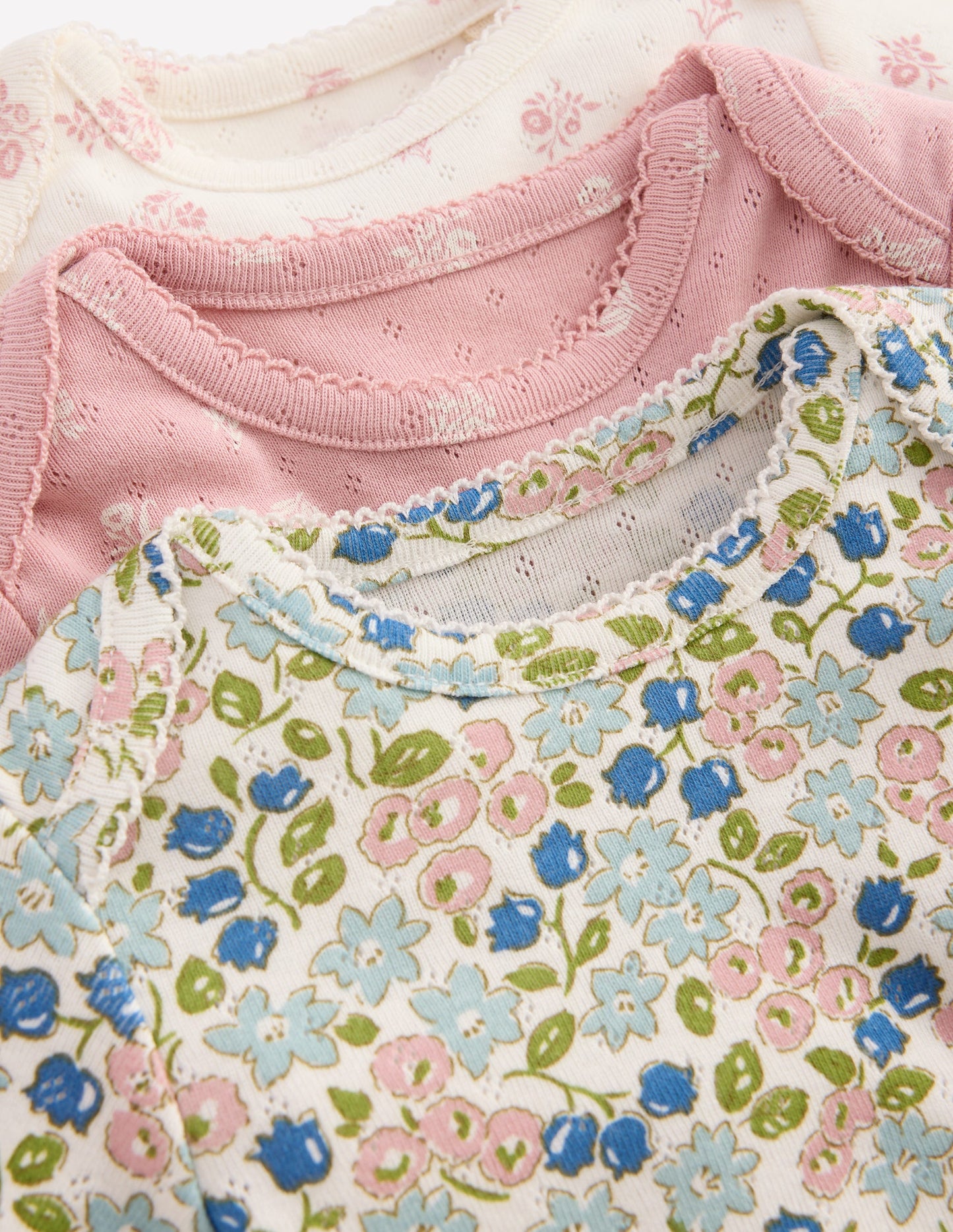 3-pack Pointelle Bodies-Multi Ditsy Floral