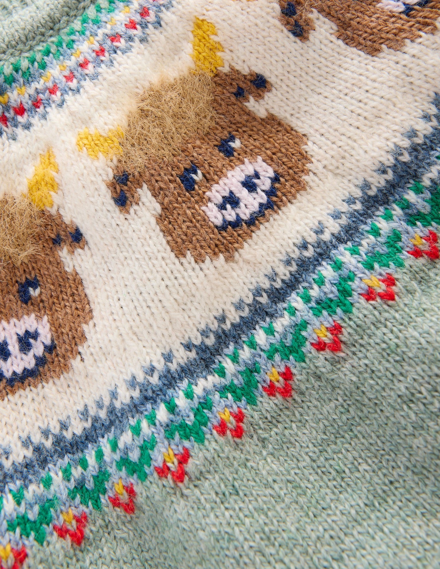 Fair isle Sweater-Csarite Green Highland Cow