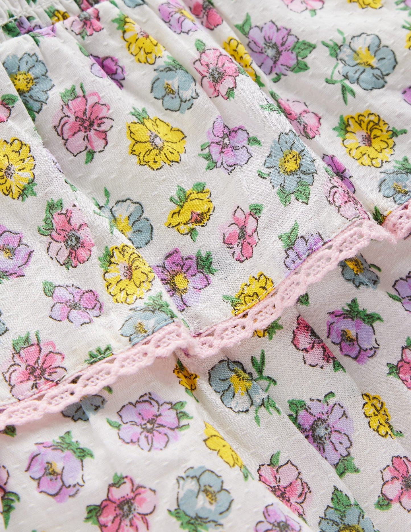 Tiered Woven Dress-Soft Ivory Rose