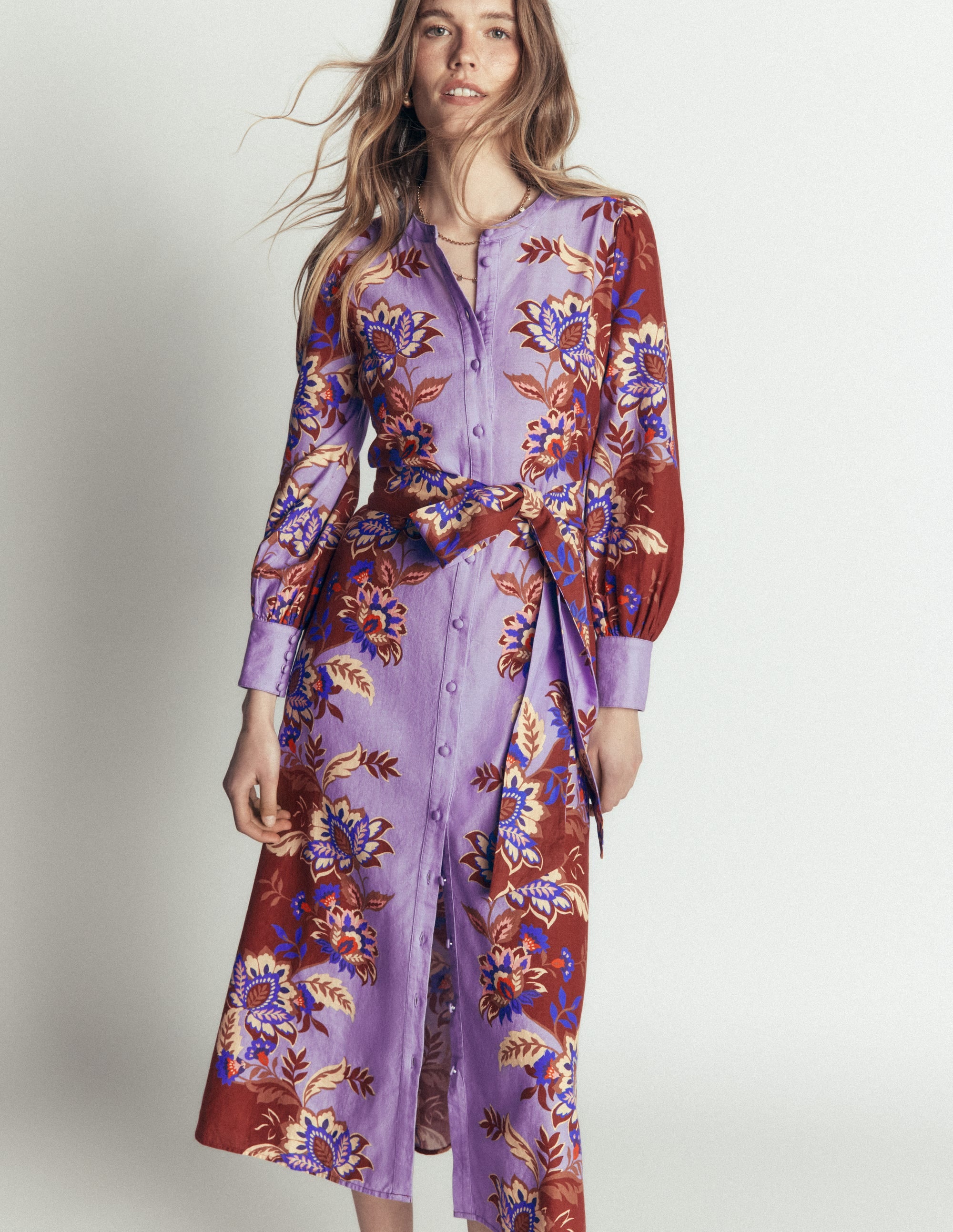 blouson dress Breezy 100% cotton (slip included) Sizing Juliet Dunn Cherry Blossom Blouson