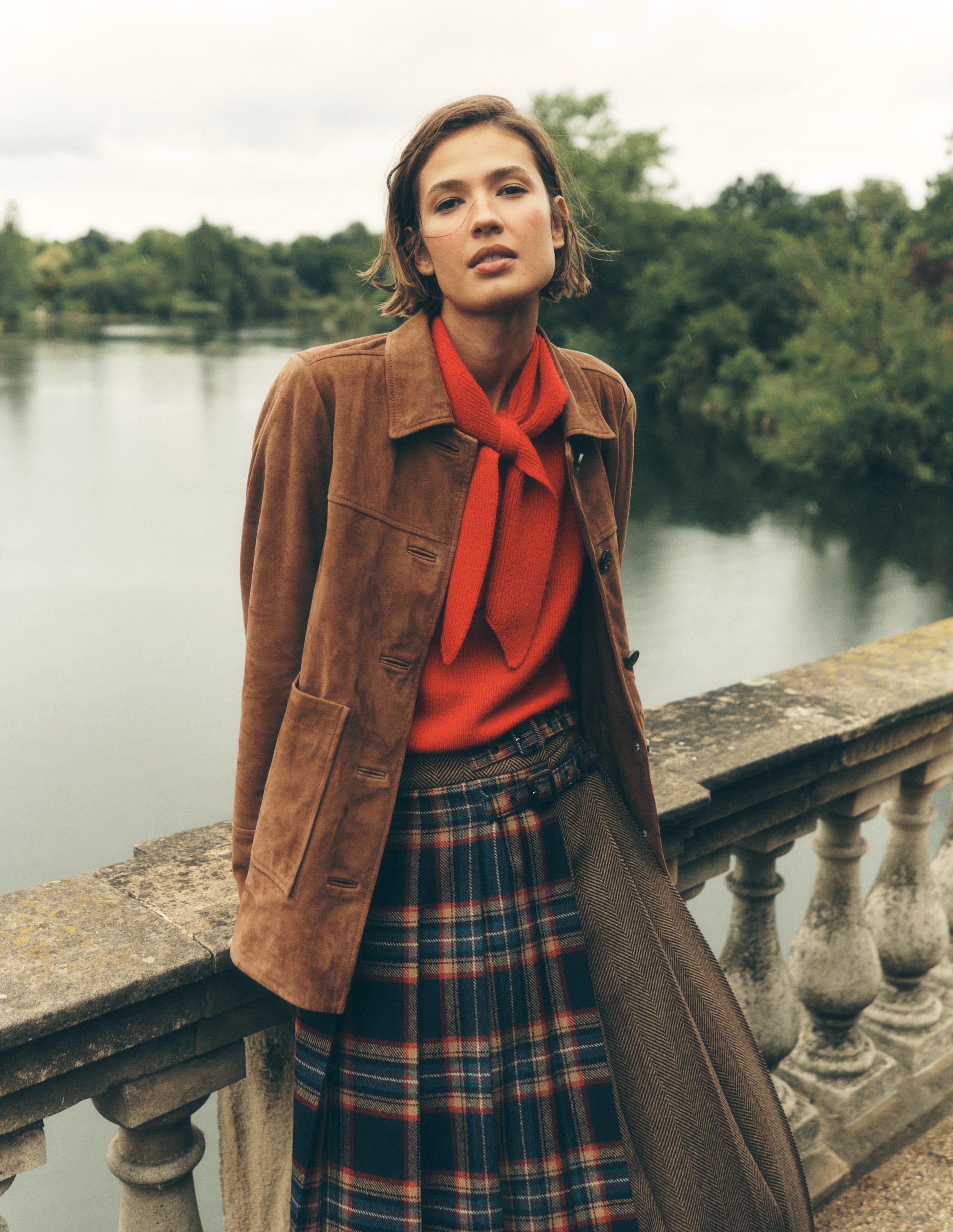Fife Suede Chore Jacket Tan - Boden US