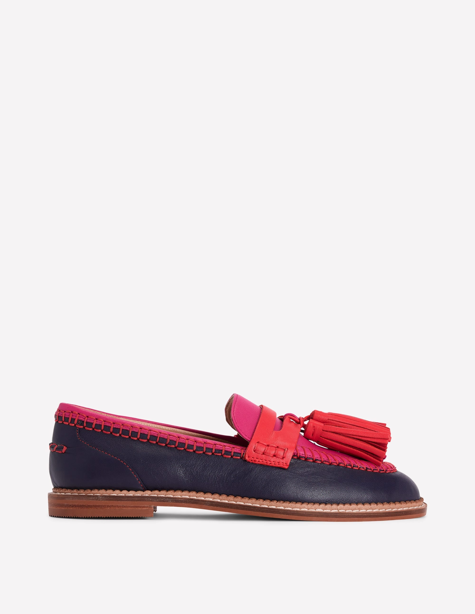 Nya Penny Loafers-Colourblock Tassel | Boden USA