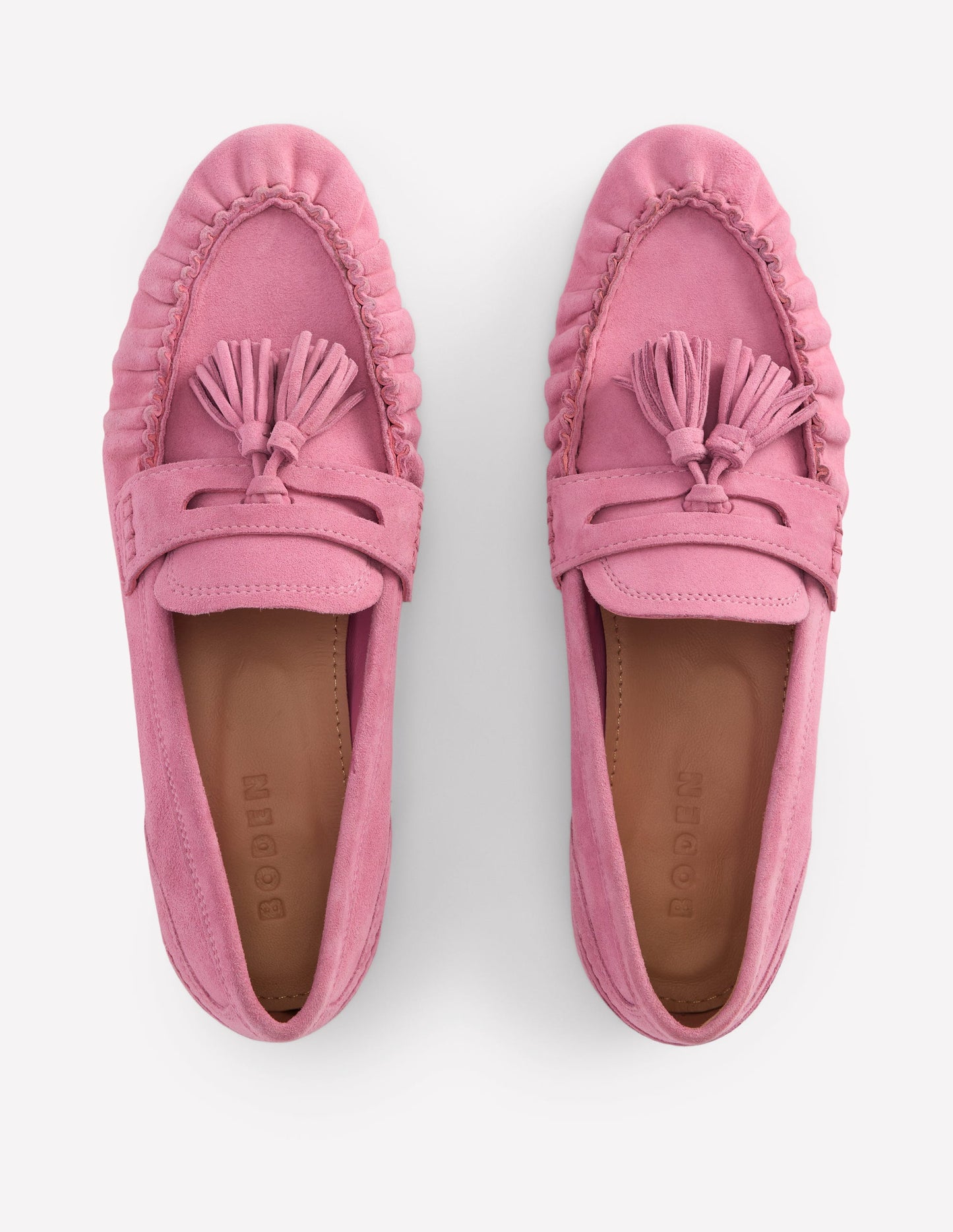 Soft Ruched Loafers-Pink Parfait