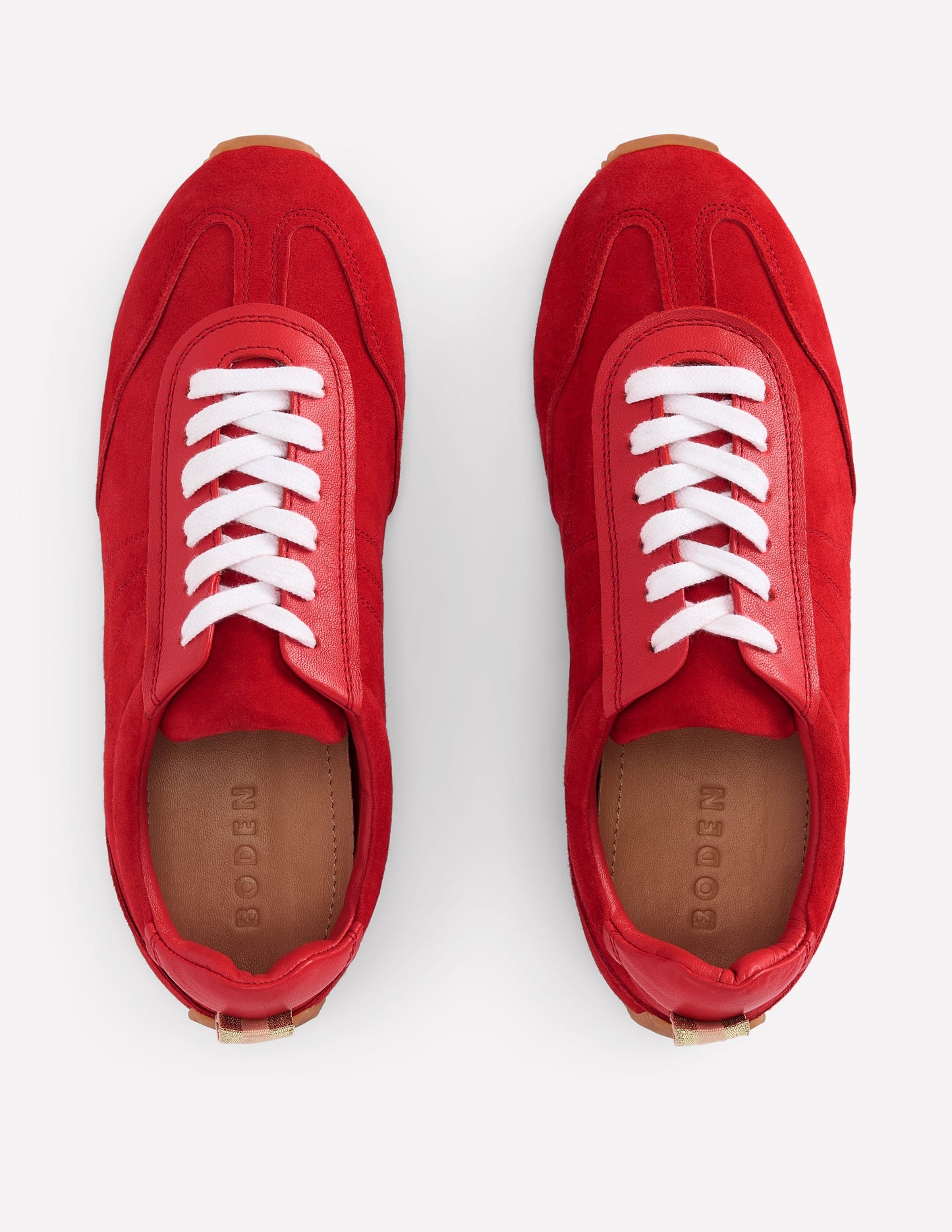Delphine Slim Sole Trainers-Red