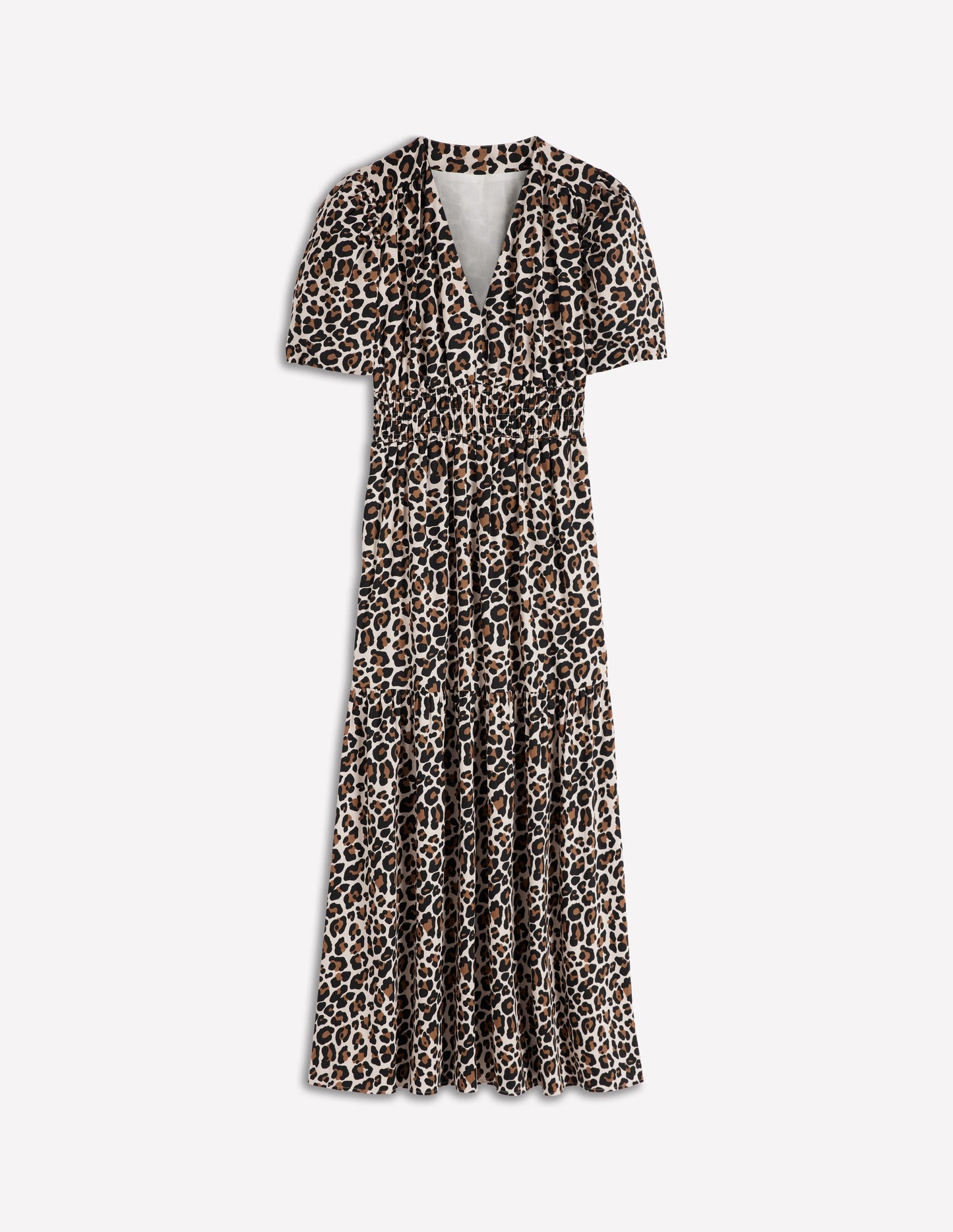 Irene Puff Sleeve Dress-Almond Milk, Cheetah Pop