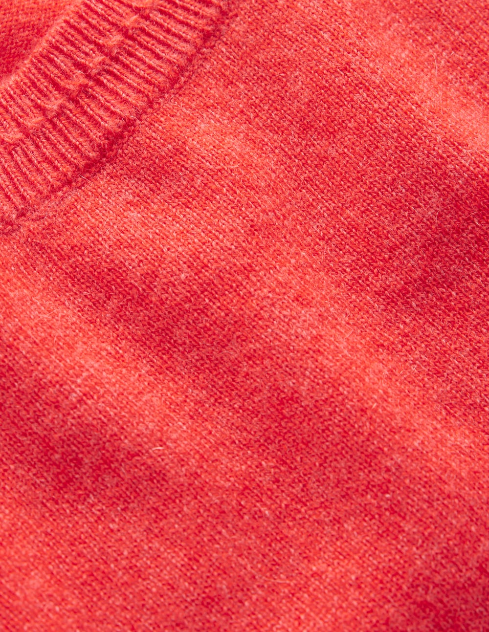 Eva Cashmere T-Shirt-Fiery Orange Melange