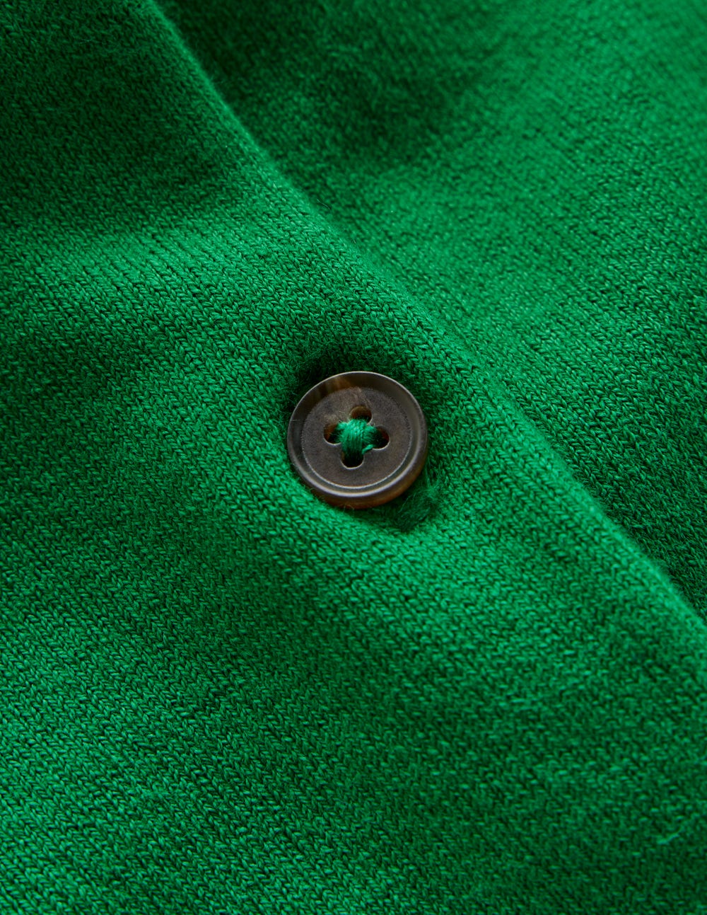 Emilia Cotton Cropped Cardigan-Rich Emerald