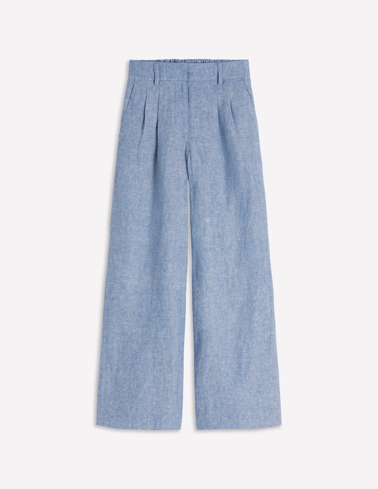 Kensington Linen Pants-Blue Chambray