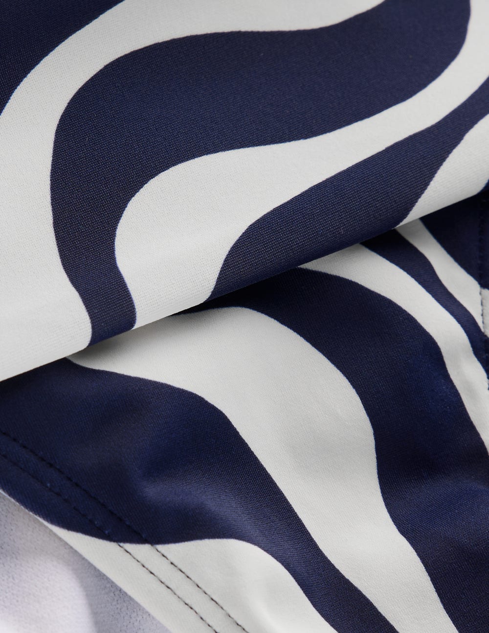 Classic Fold Bikini Bottoms-Navy, Rythmic Wave