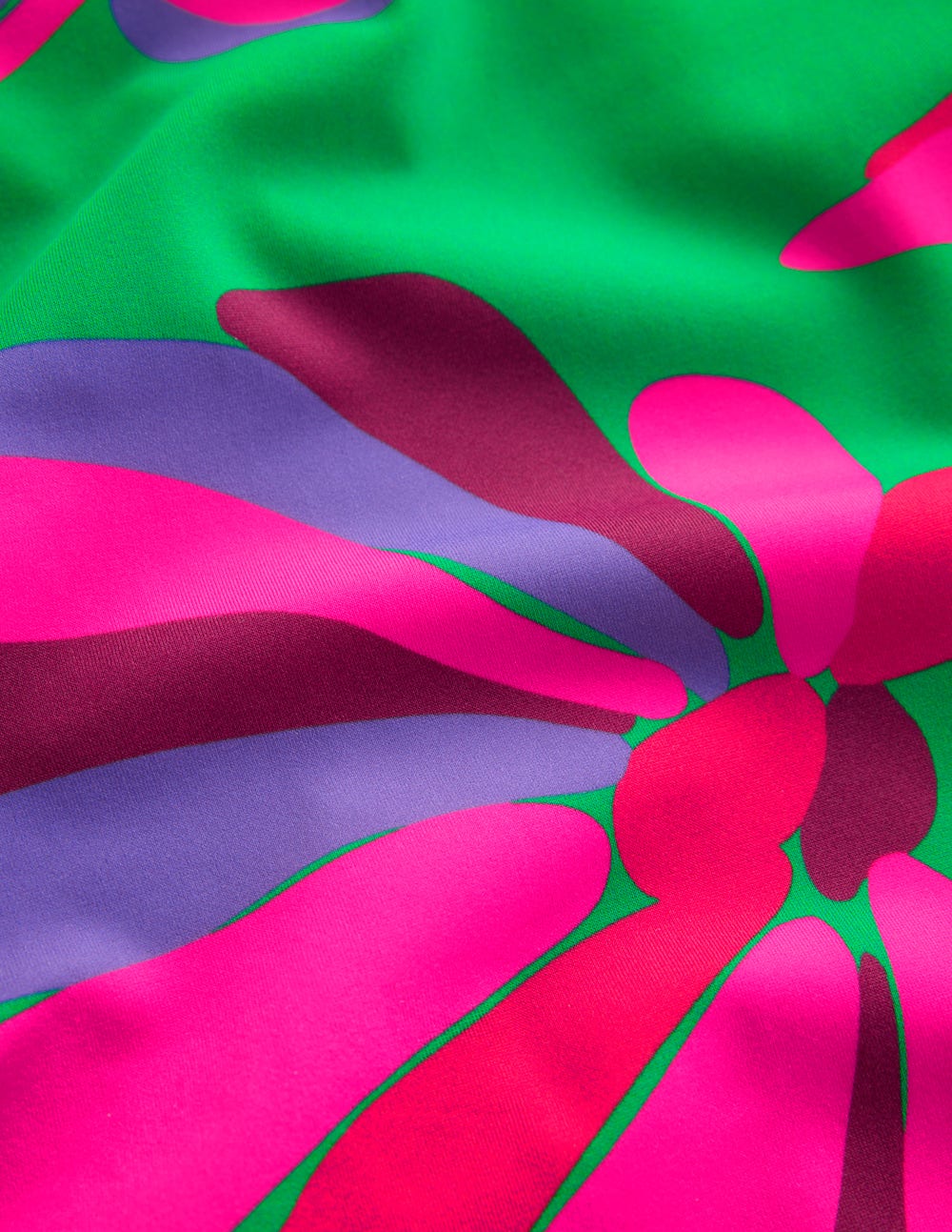 Paros Bandeau Swimsuit-Green Tambourine,Daisy Cascade