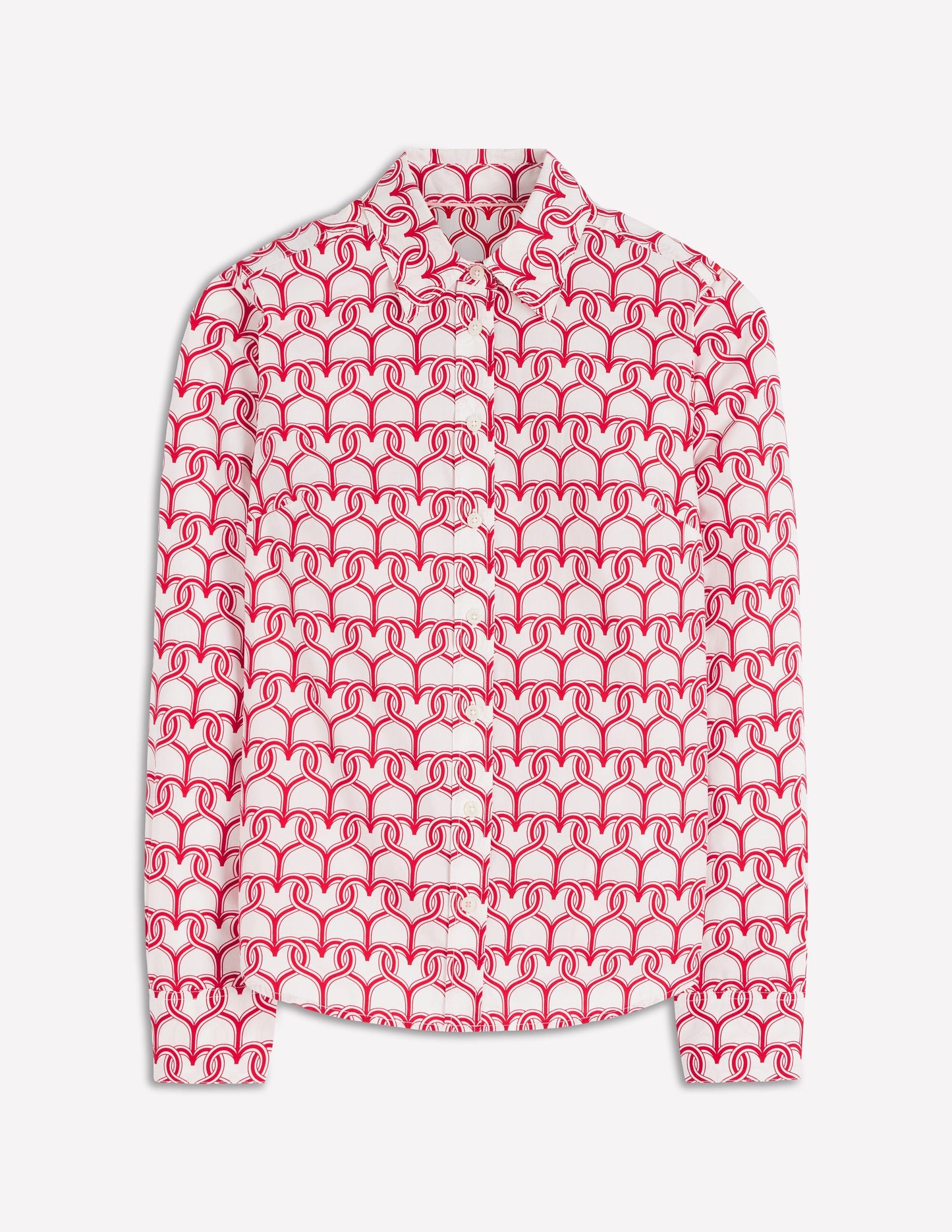 Sienna Cotton Shirt-Ivory, Heart Link