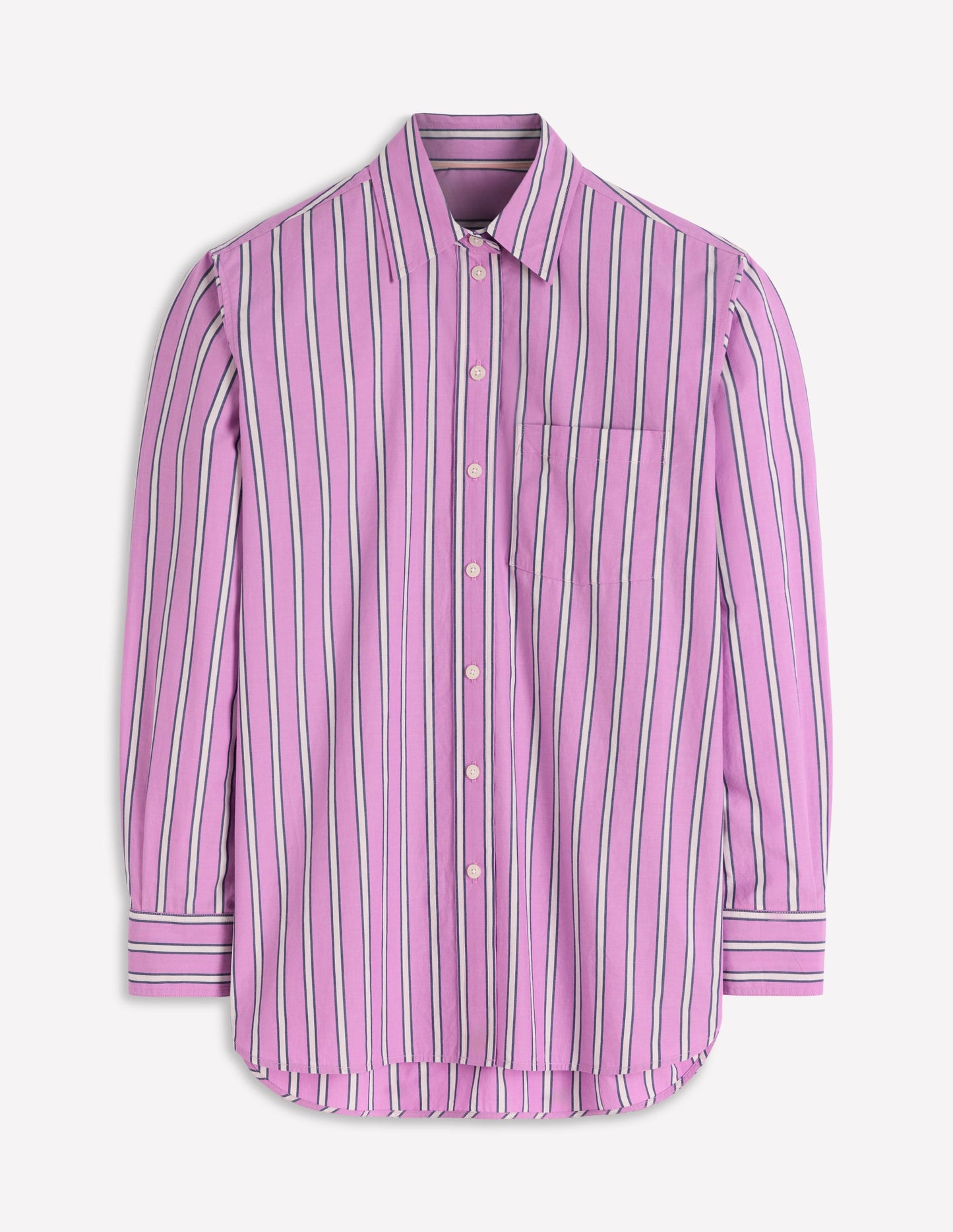 Sadie Relaxed Cotton Shirt-Multi Stripe