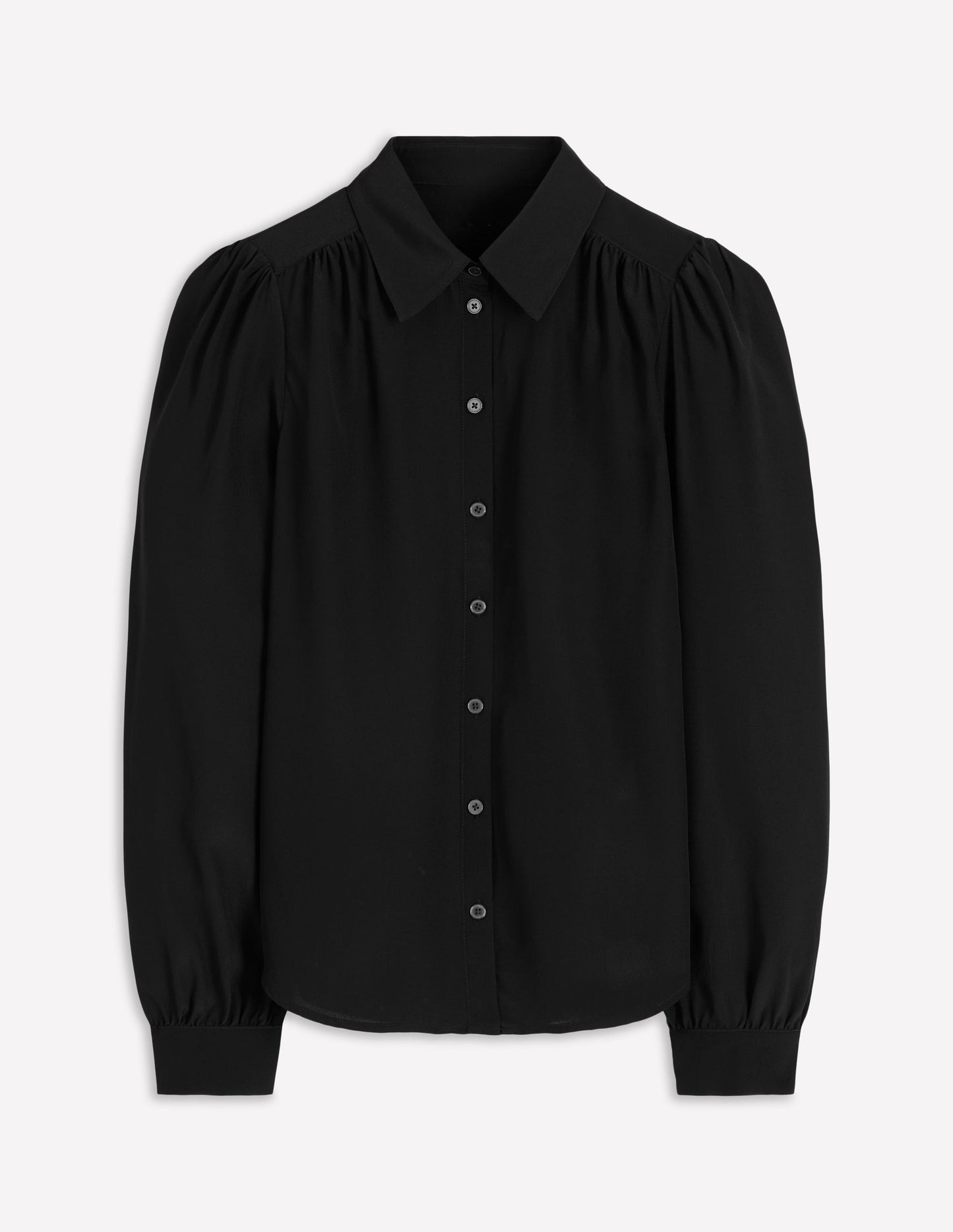 Sara Silk Shirt-Black