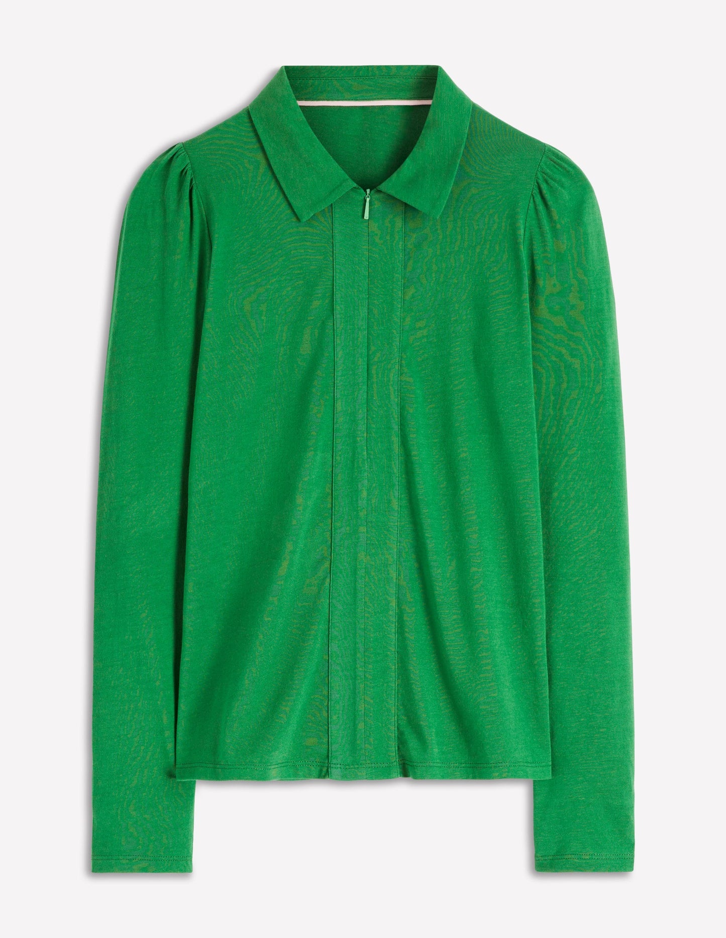 Zip Collar Supersoft Top-Fresh Green