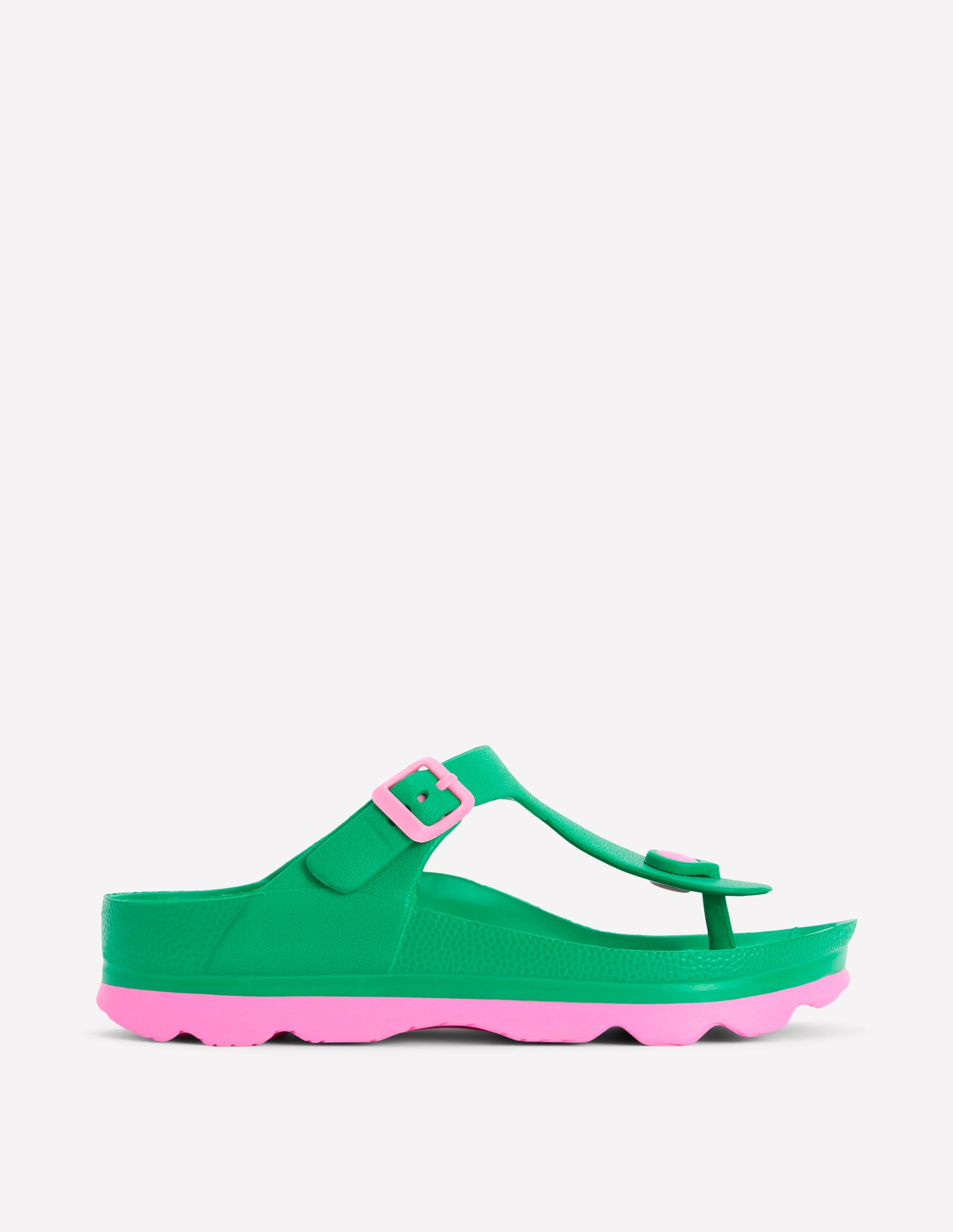Lyla Toe Post Sandals - Green/Pink | Boden USA