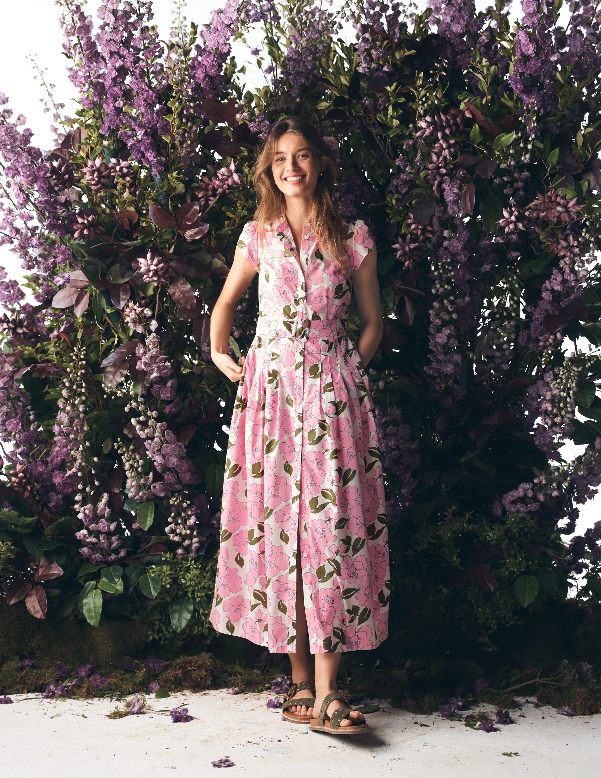 boden maxi dress Arabella Cotton - Pink Radiant Bloom Main-Collection If your flights aren’t 14 Shacket Outfit Ideas Size:Adult (46