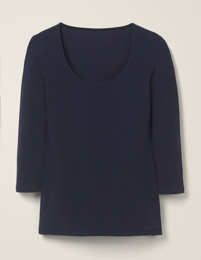 Double Layer Front Top-Navy-6