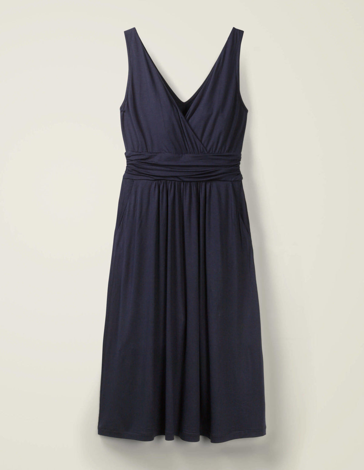 Effie V-Neck Jersey Dress-Navy - Image 7