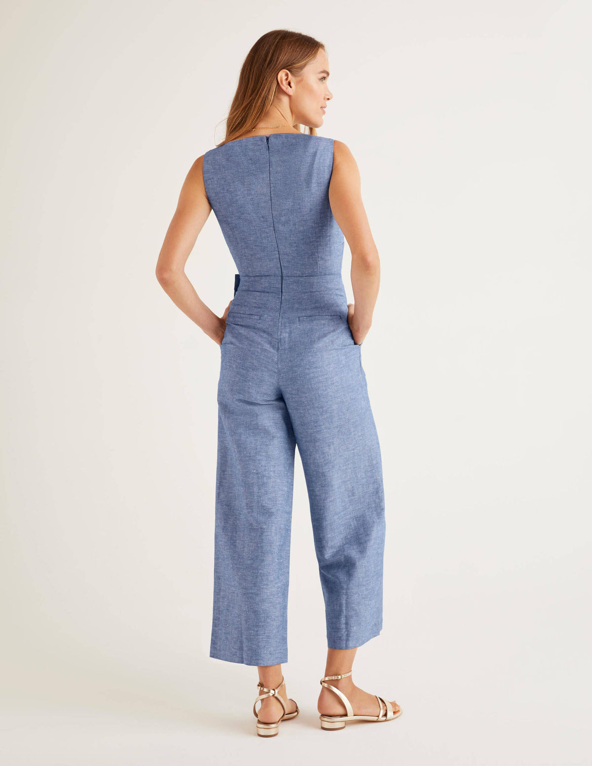 Dorothea Wrap Jumpsuit-Chambray - Image 3