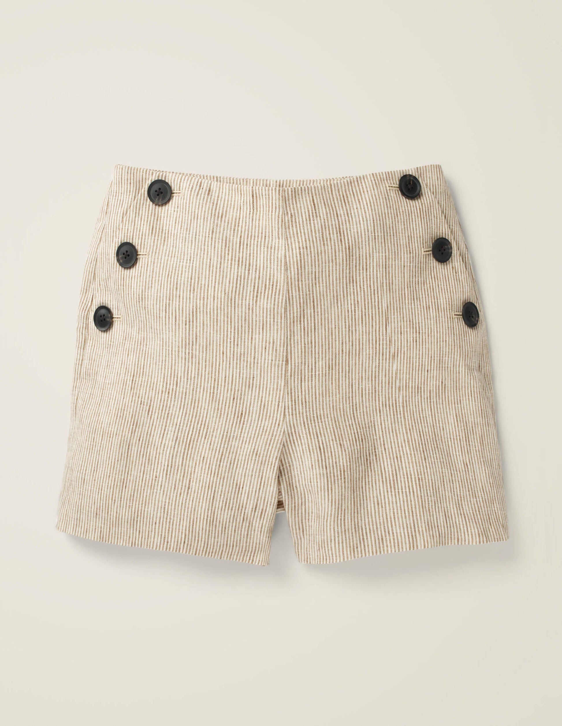 Falmouth Linen Shorts-Ticking Stripe-7
