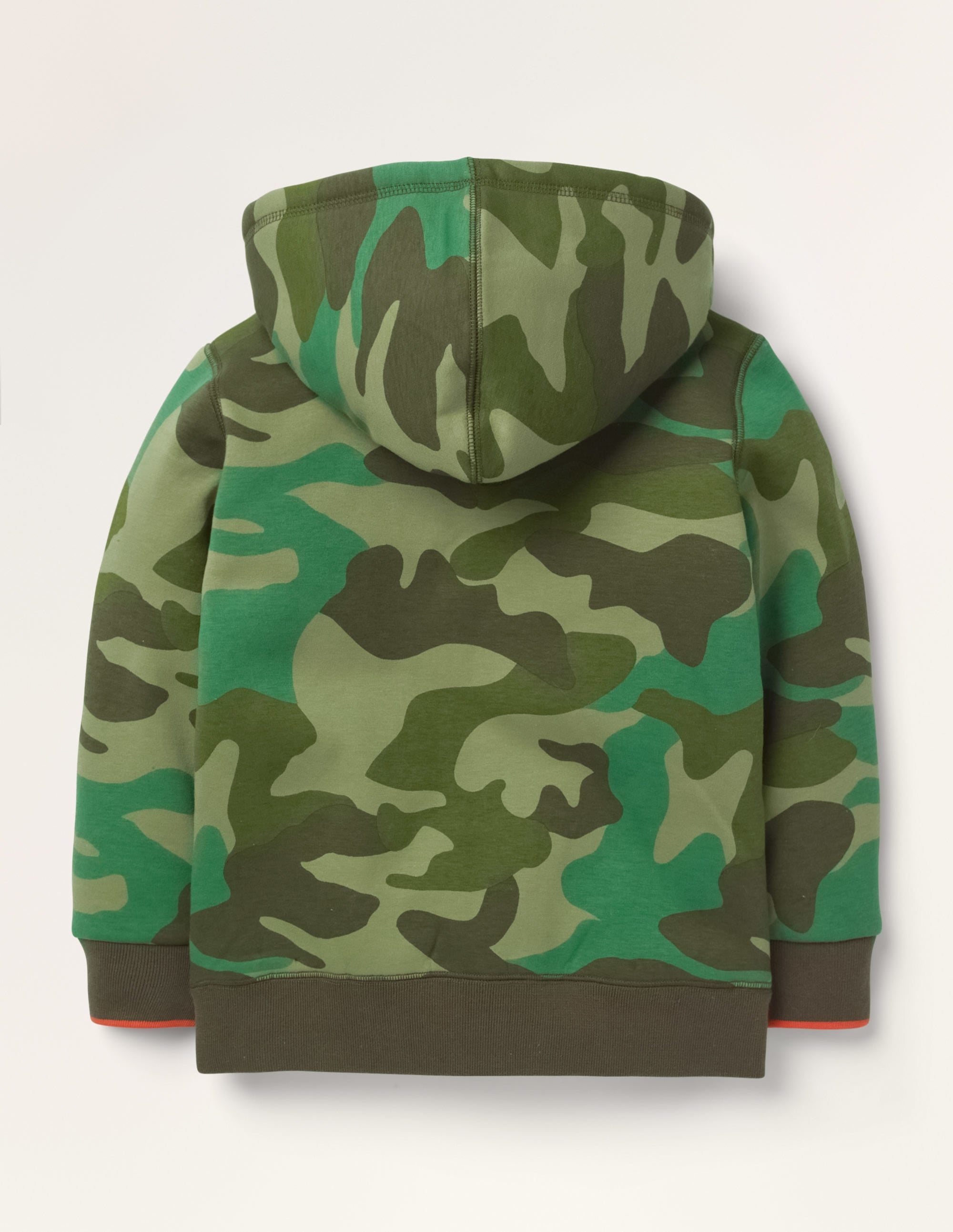 Borg-lined Zip-up Hoodie-Green Camouflage - Image 2