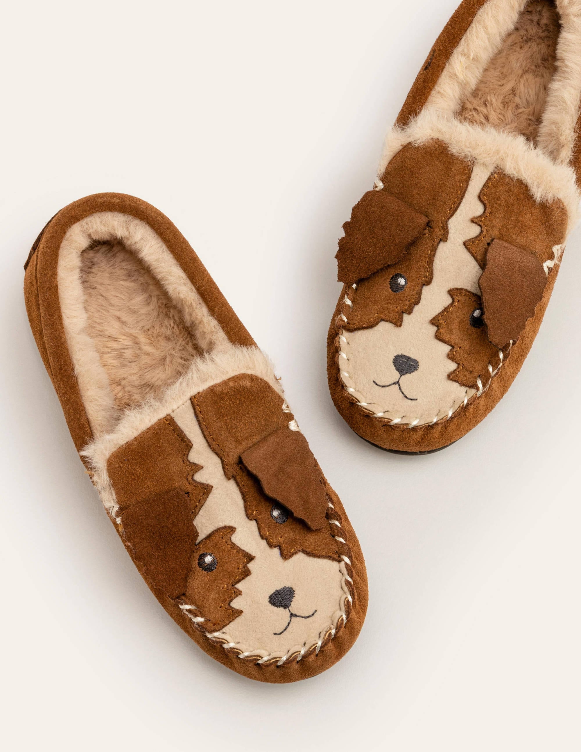 Suede Slippers-Tan Brown - Image 1