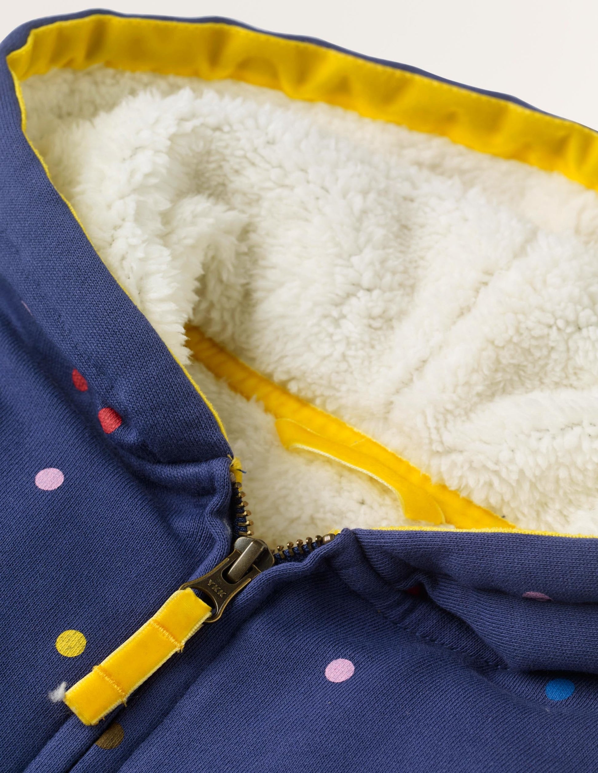 Shaggy-lined Hoodie-Starboard Blue Multi Spot-3