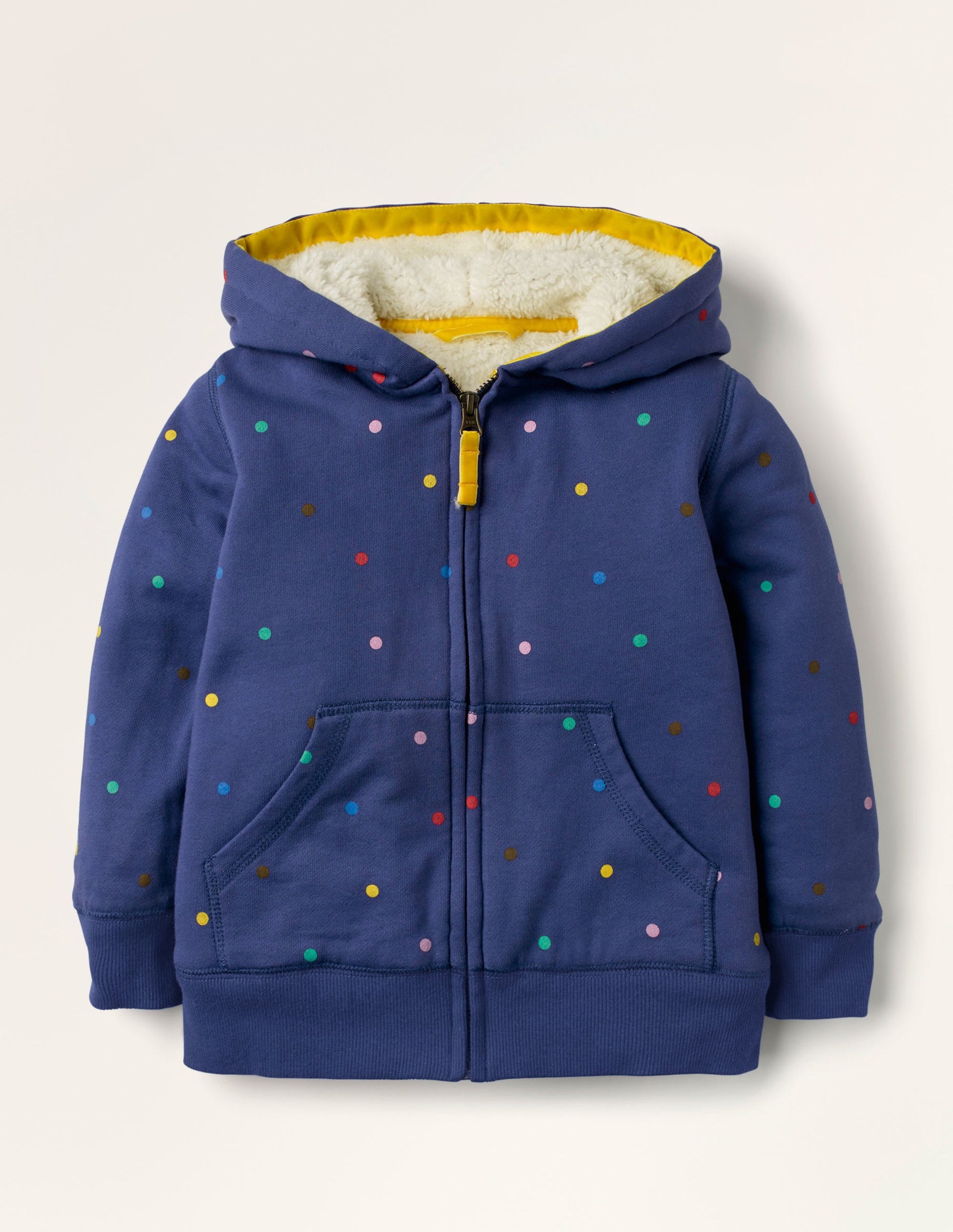 Shaggy-lined Hoodie-Starboard Blue Multi Spot-1