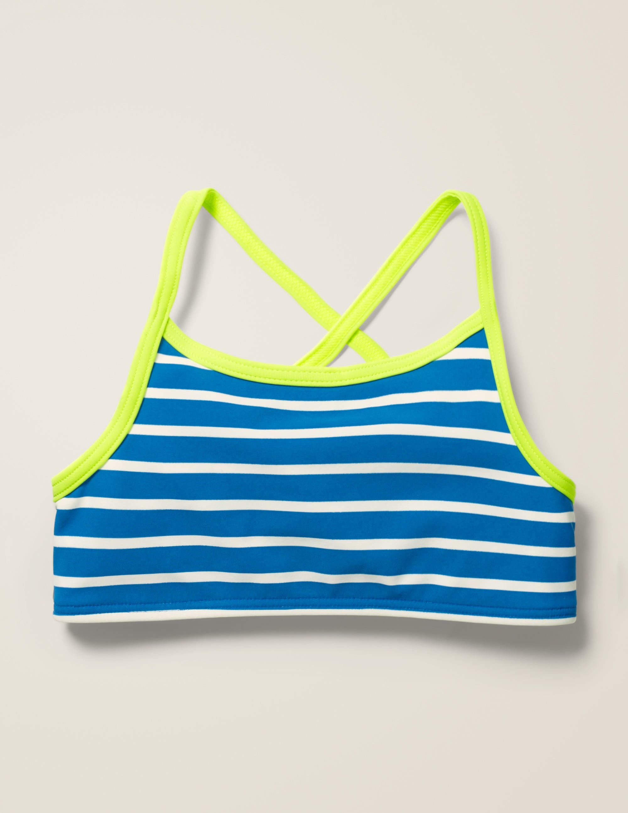 Patterned Bikini Top-Bold Blue/Ivory - Image 1