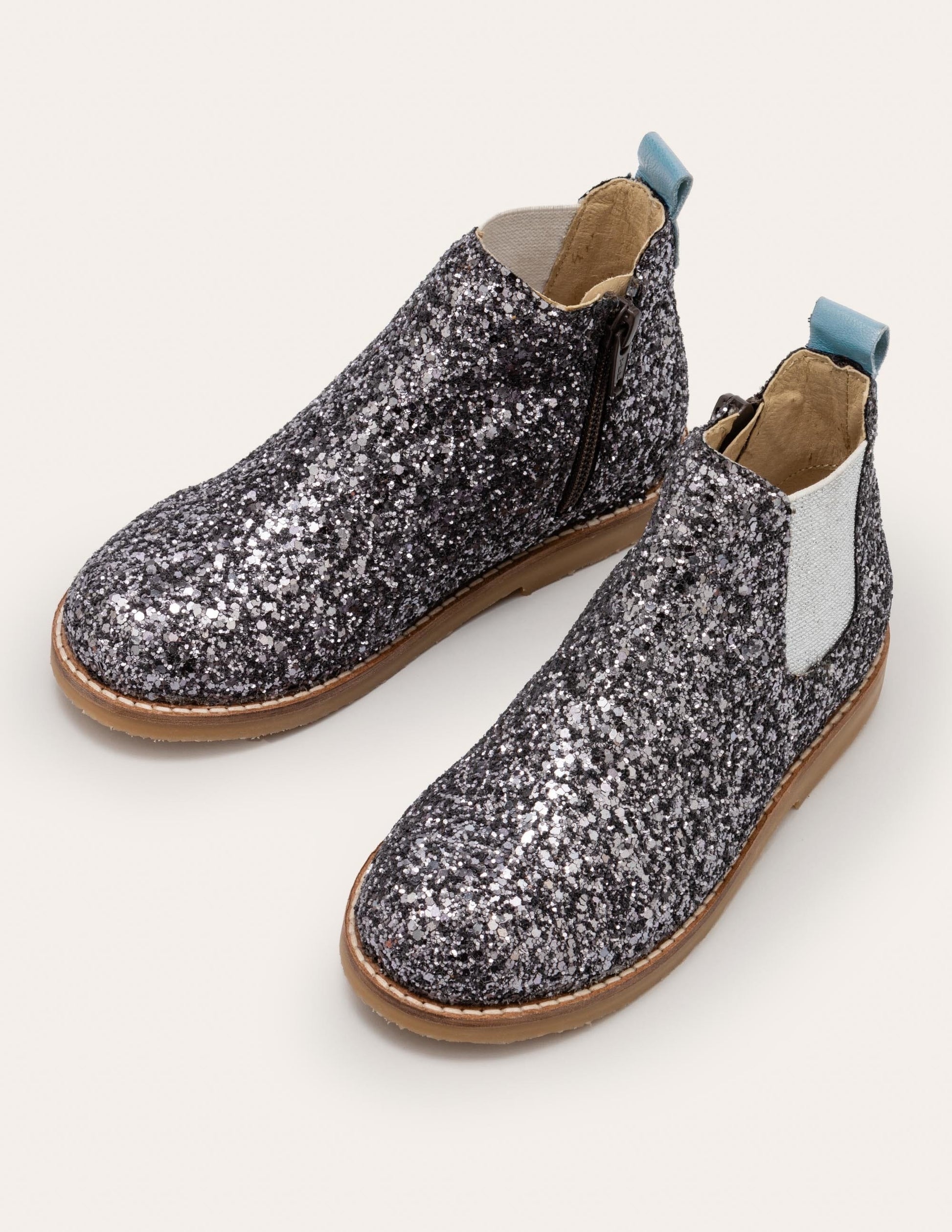Leather Chelsea Boots-Mystic Metallic Glitter-1