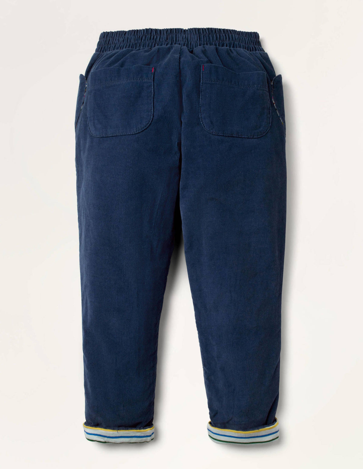 Lined Pull-on Cord Pants-College Navy - Image 3