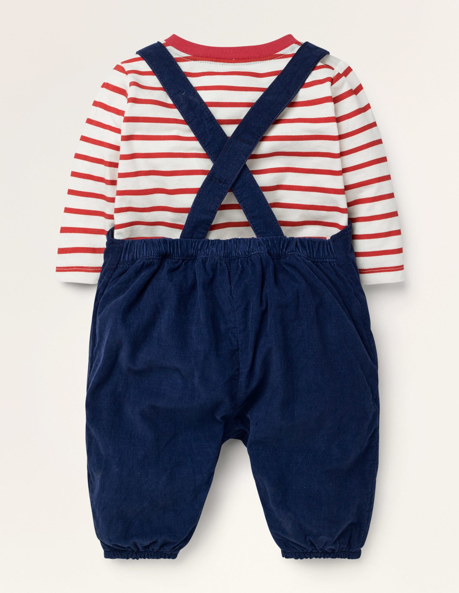 Cord Overalls Set-Starboard Blue Tractors-2