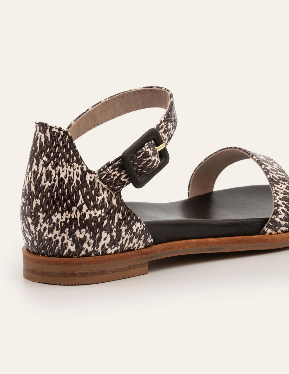 Katie Comfort Sandals-Black/White Snake - Image 2