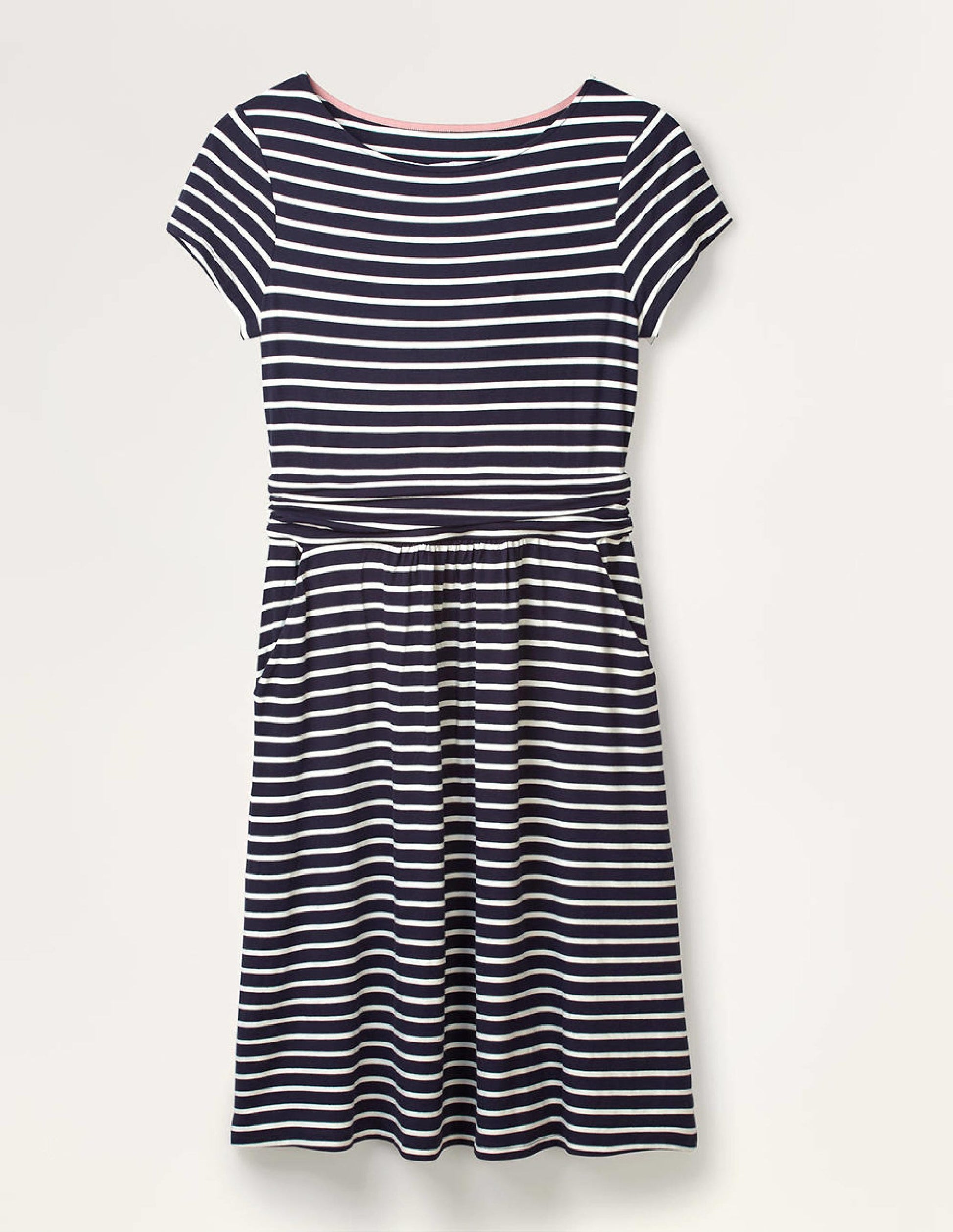 Amelie Jersey Dress-Navy/Ivory-8