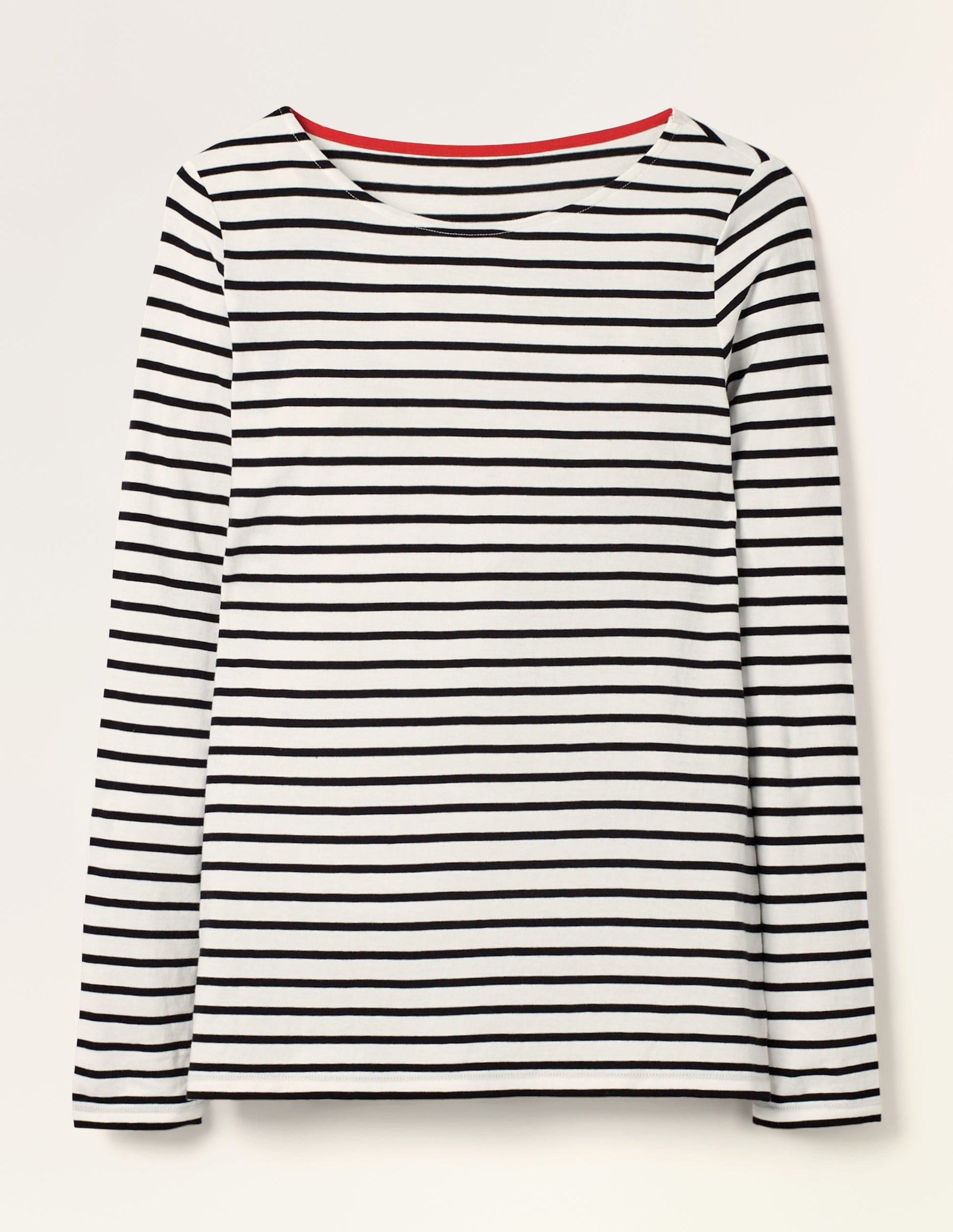 Long Sleeve Breton Top-Ivory / Black Stripe-5